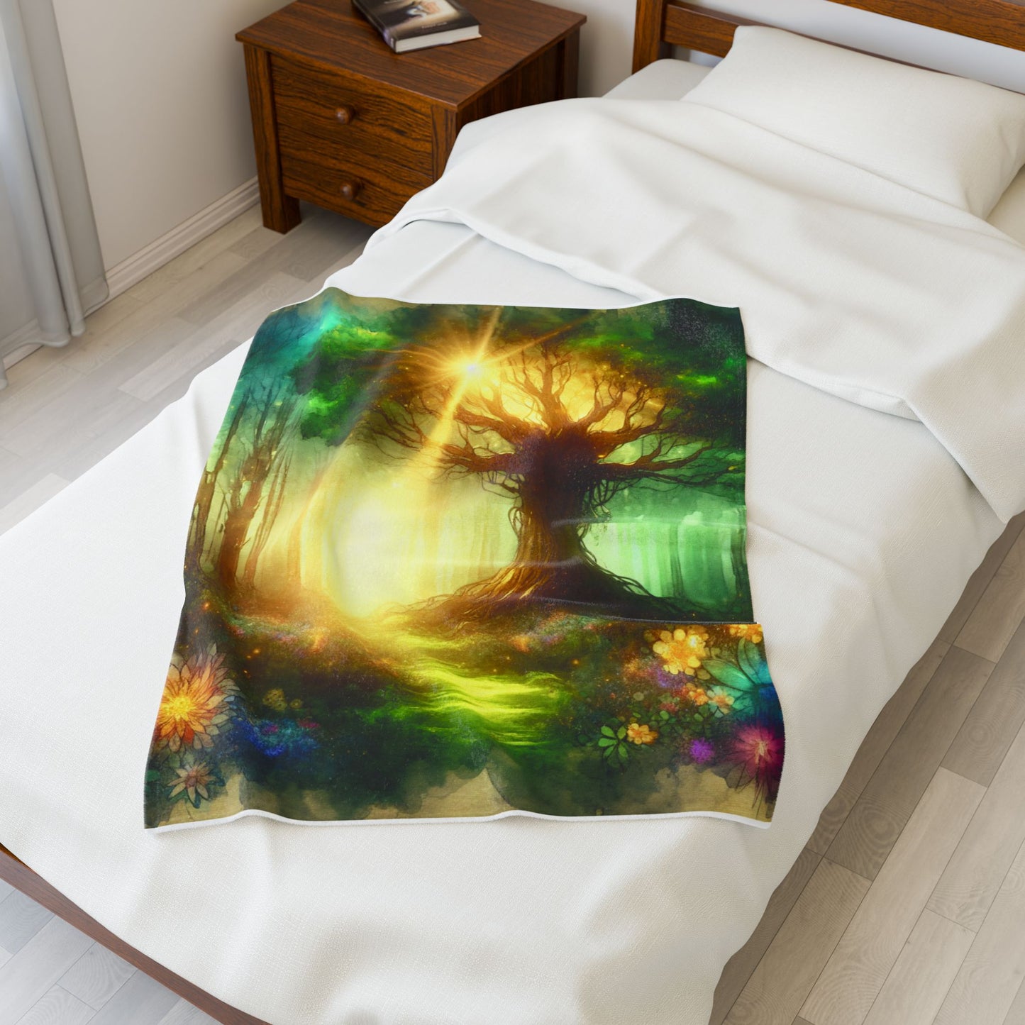 Enlightened Wilderness Gleam - Plush Blanket