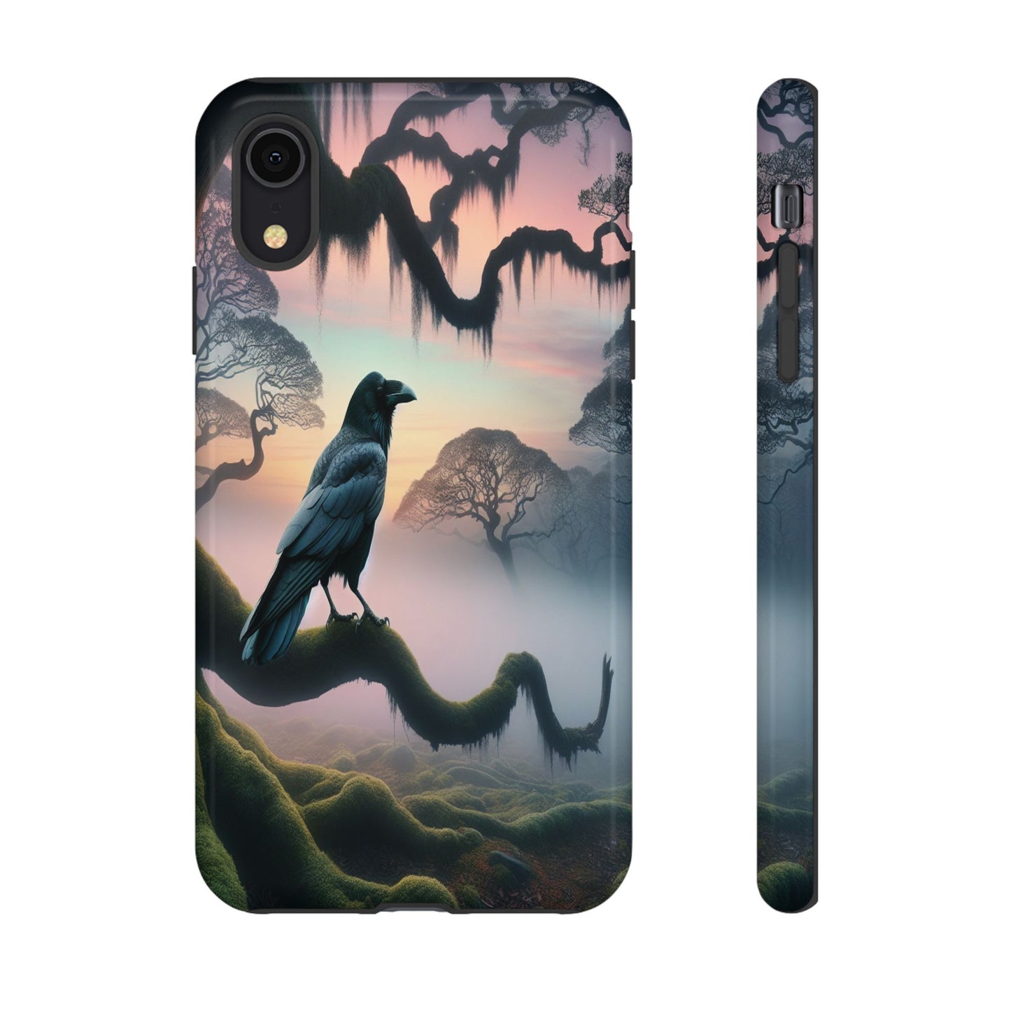 Raven in the Misty Forest - Phone Case