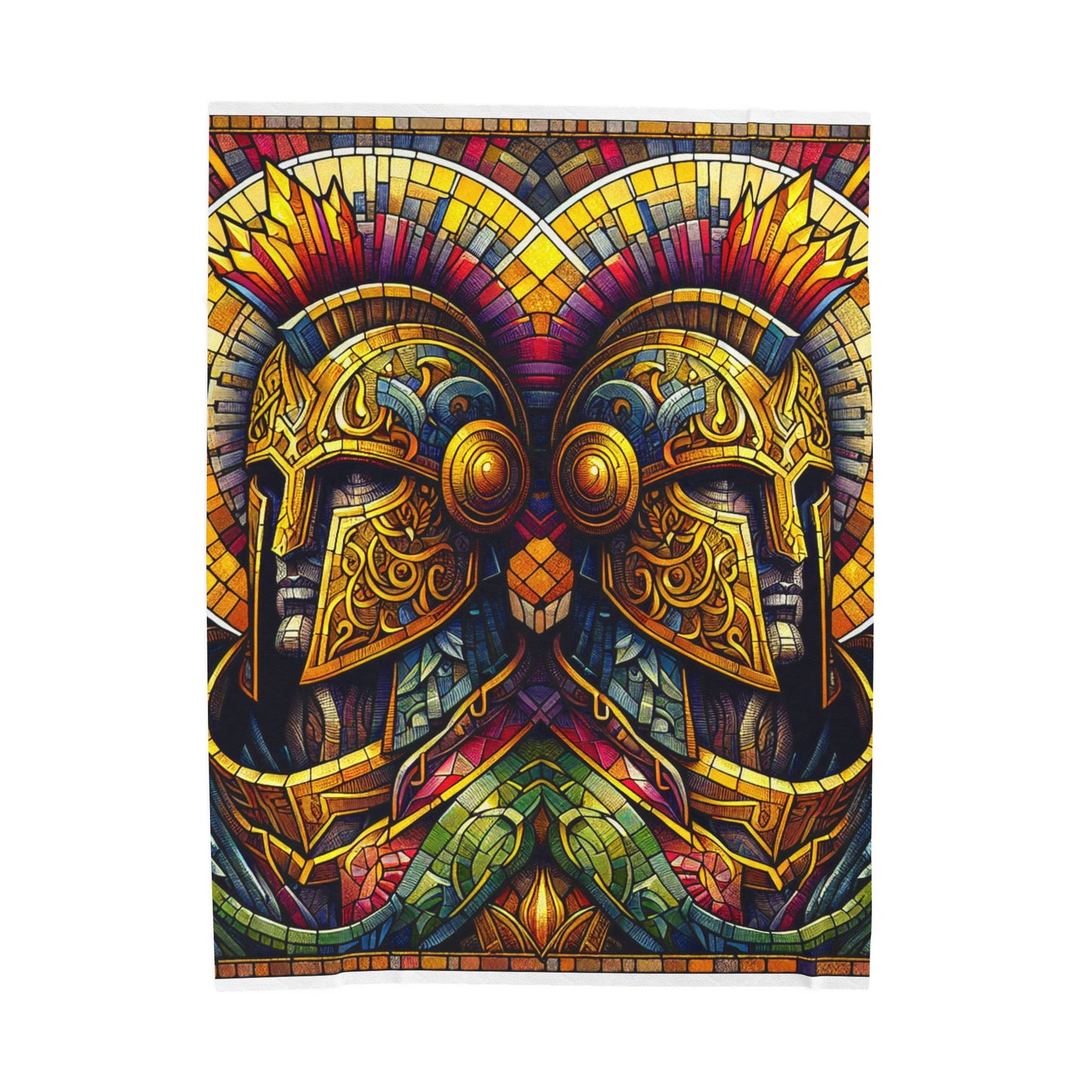 Guardians in Mosaic Armor - Plush Blanket