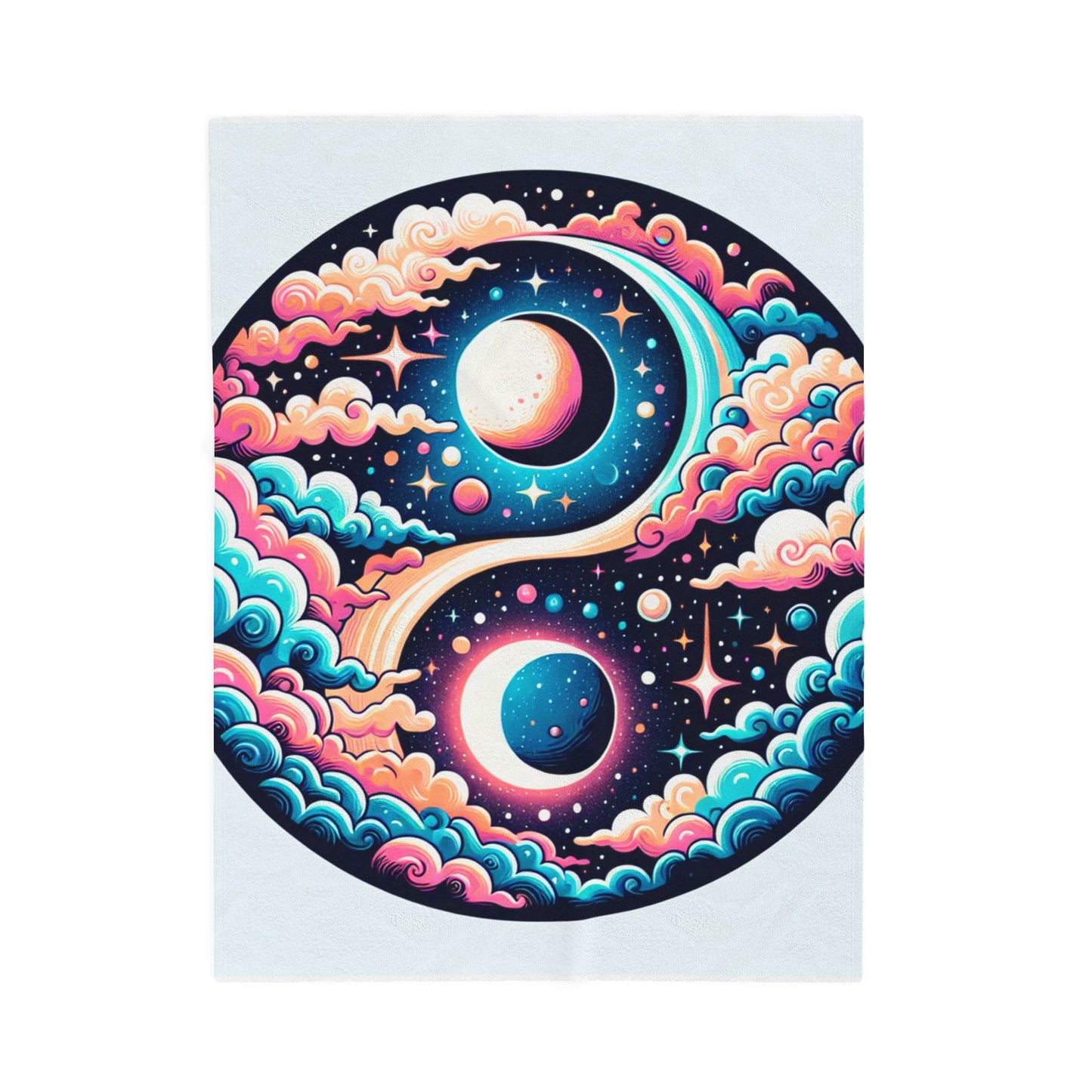 Cosmic Balance Unveiled - Plush Blanket