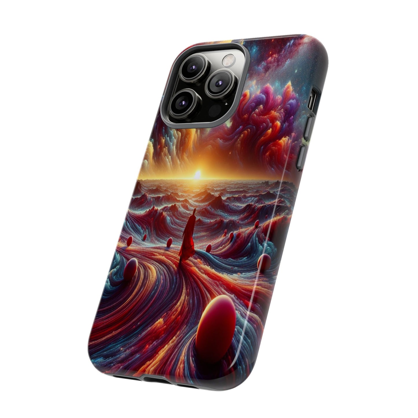 Journey Through Celestial Waves - Phone Case