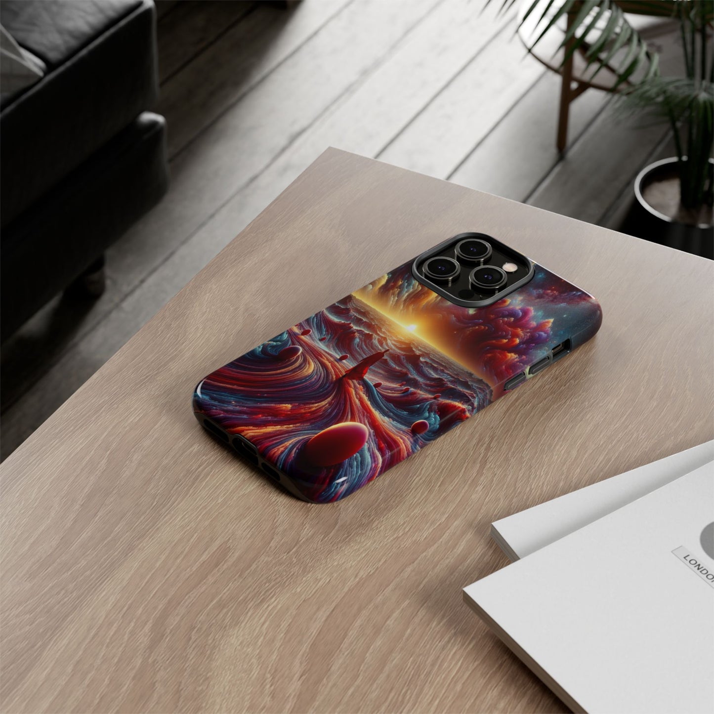 Journey Through Celestial Waves - Phone Case