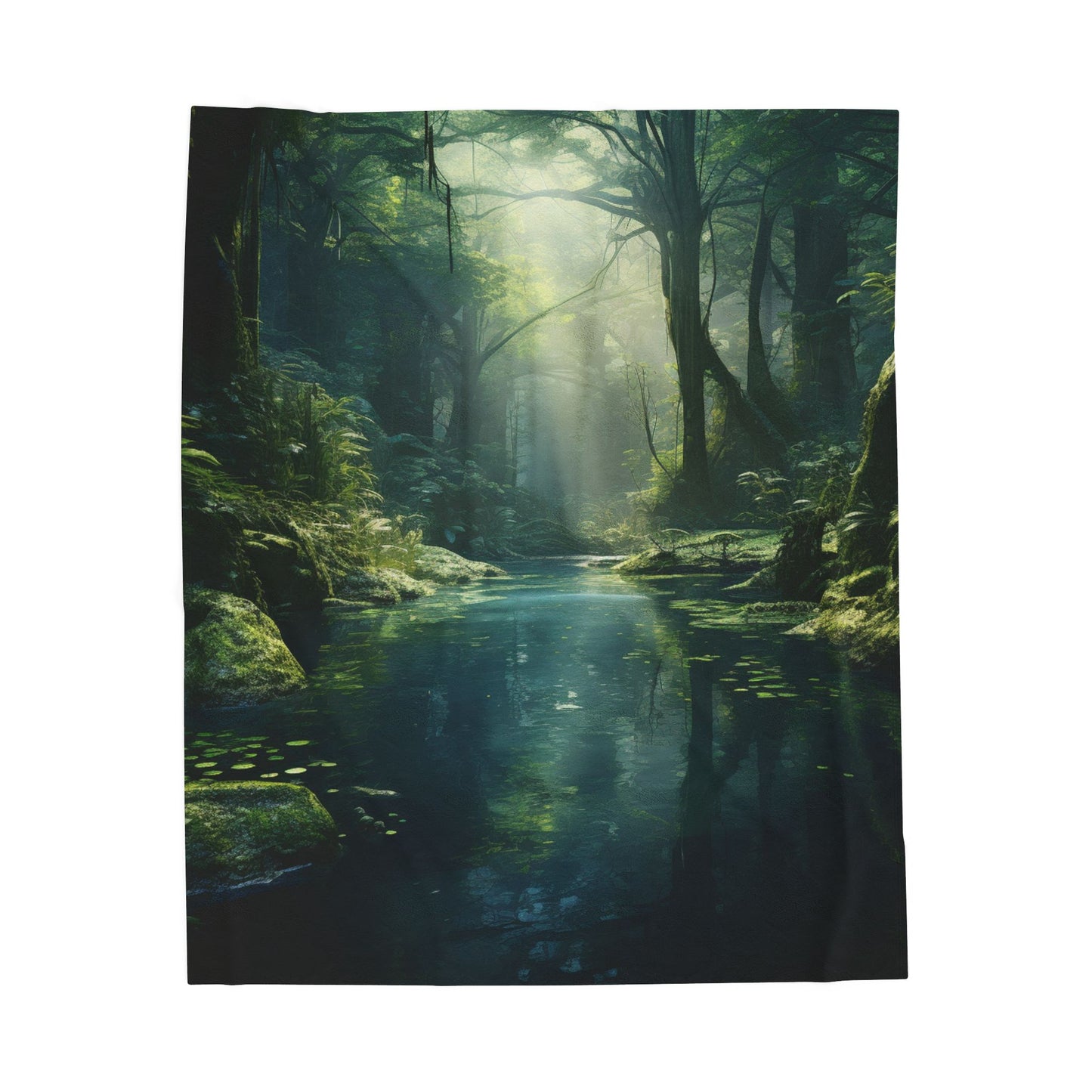 Forest Whisperings at Dawn- Plush Blanket