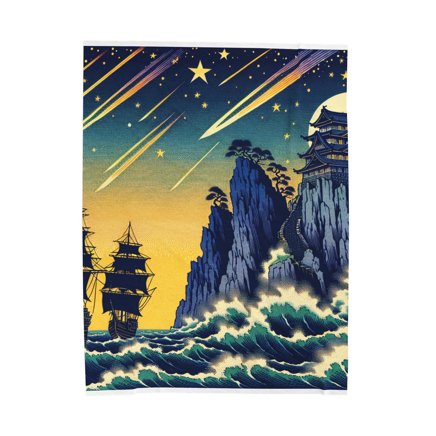 Seafarers and Shooting Stars - Plush Blanket