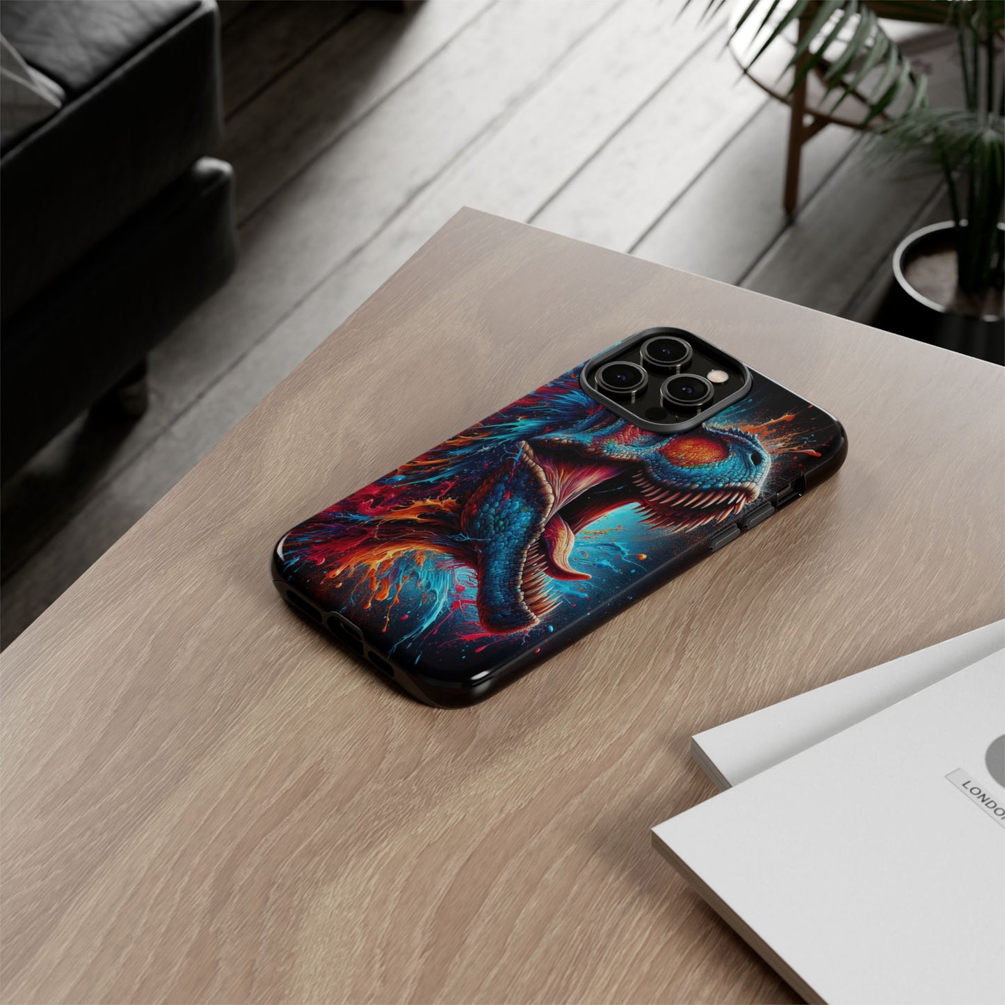 Colorburst Dinosaur Roar - Phone Case