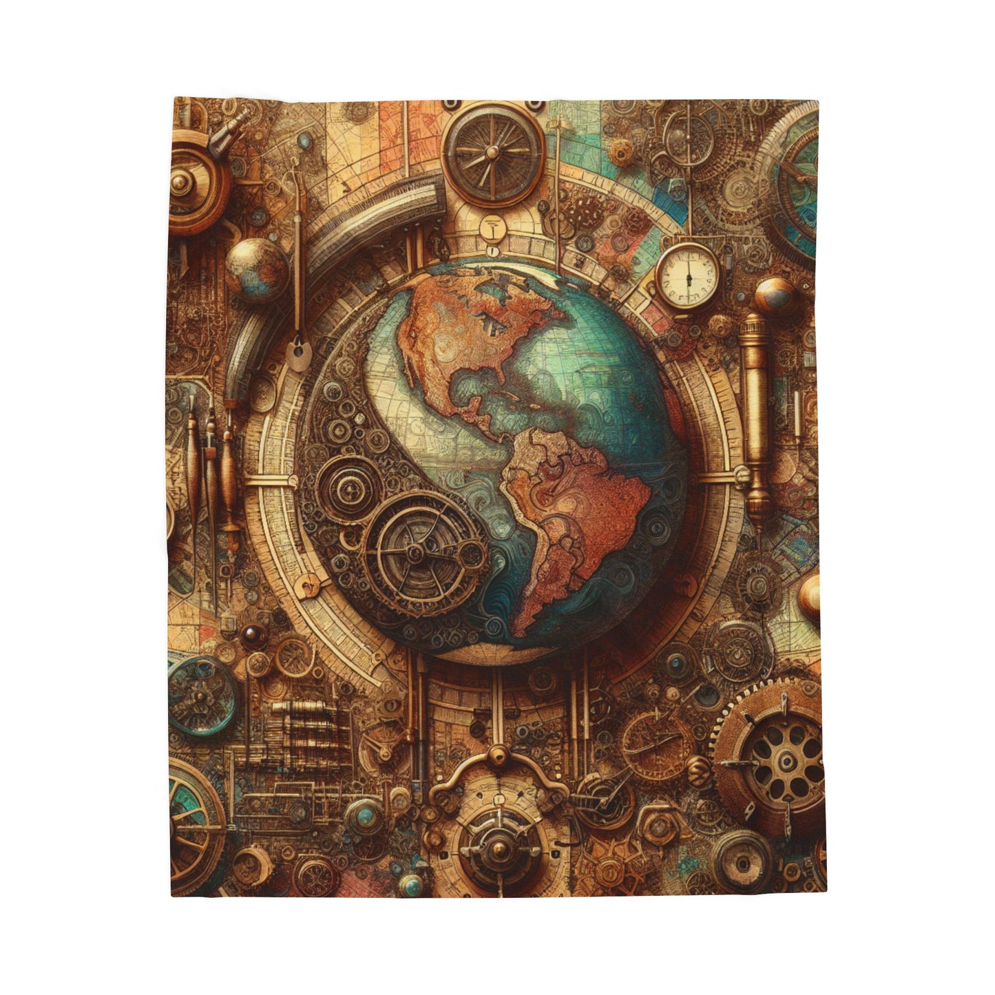 World of Time and Wheels - Plush Blanket