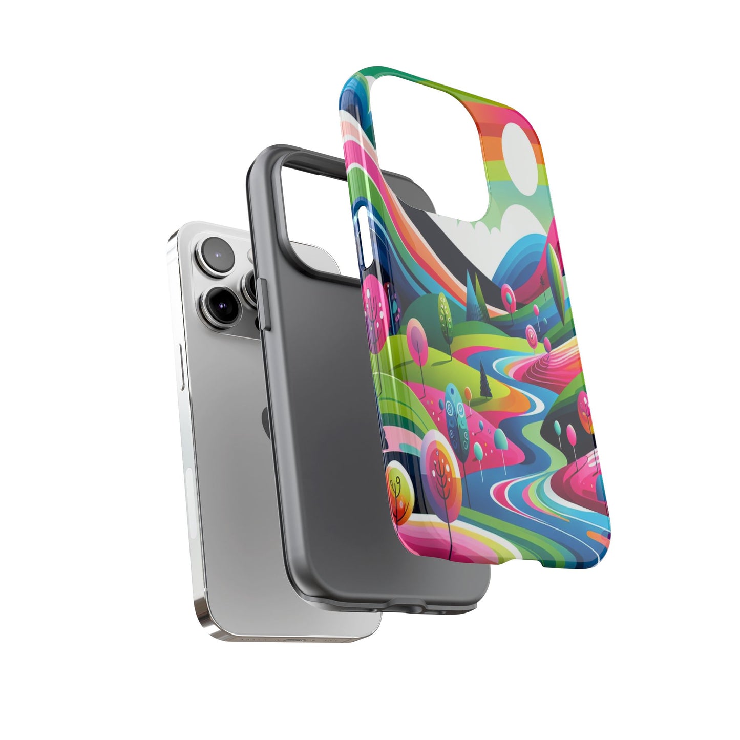 Colorful Landscape Journey - Phone Case