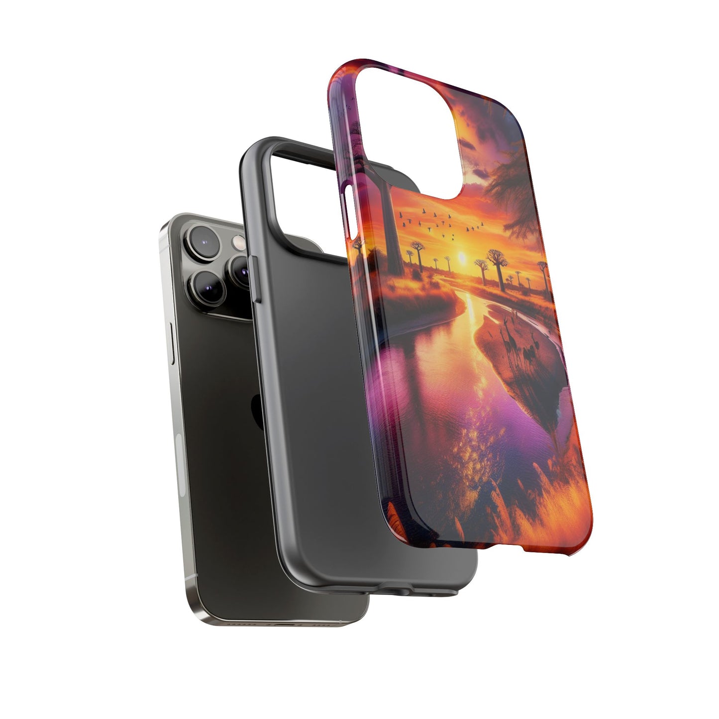 Journey Through Radiant Savannah - Phone Case