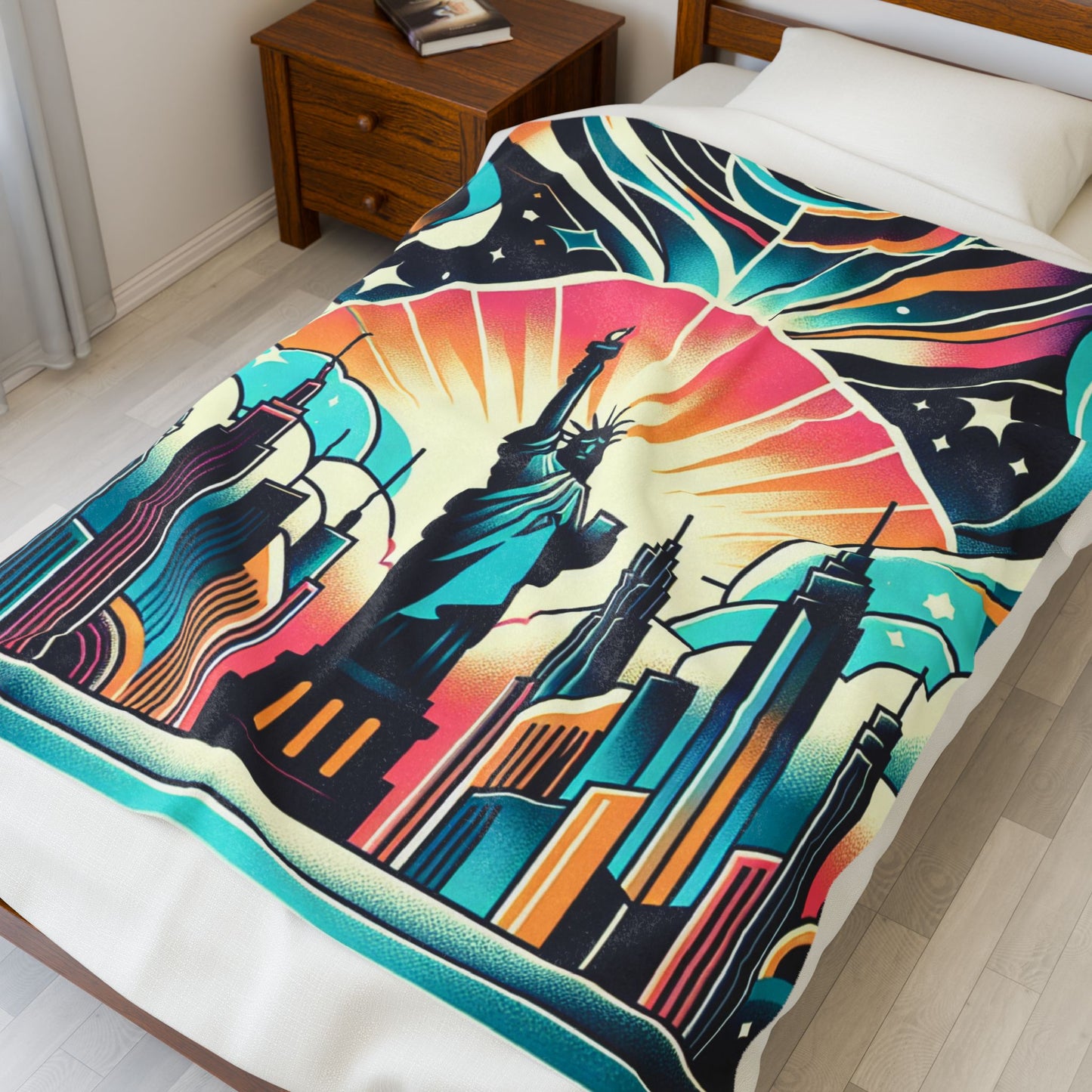 Liberty Amidst the Stars- Plush Blanket