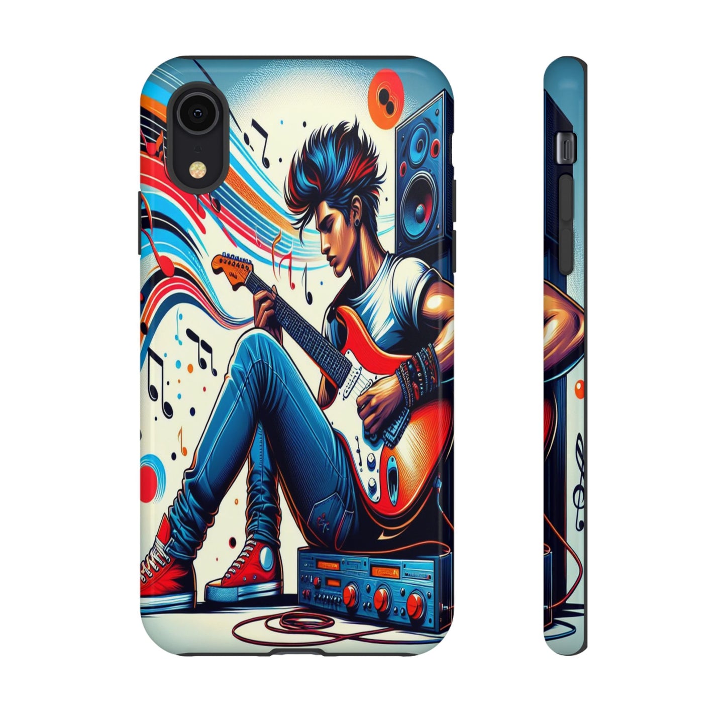 Protective Guitar Rhythms and Colorful Tunes Iphone Case Compatible With Iphone 16 15 14 - Phone Cover