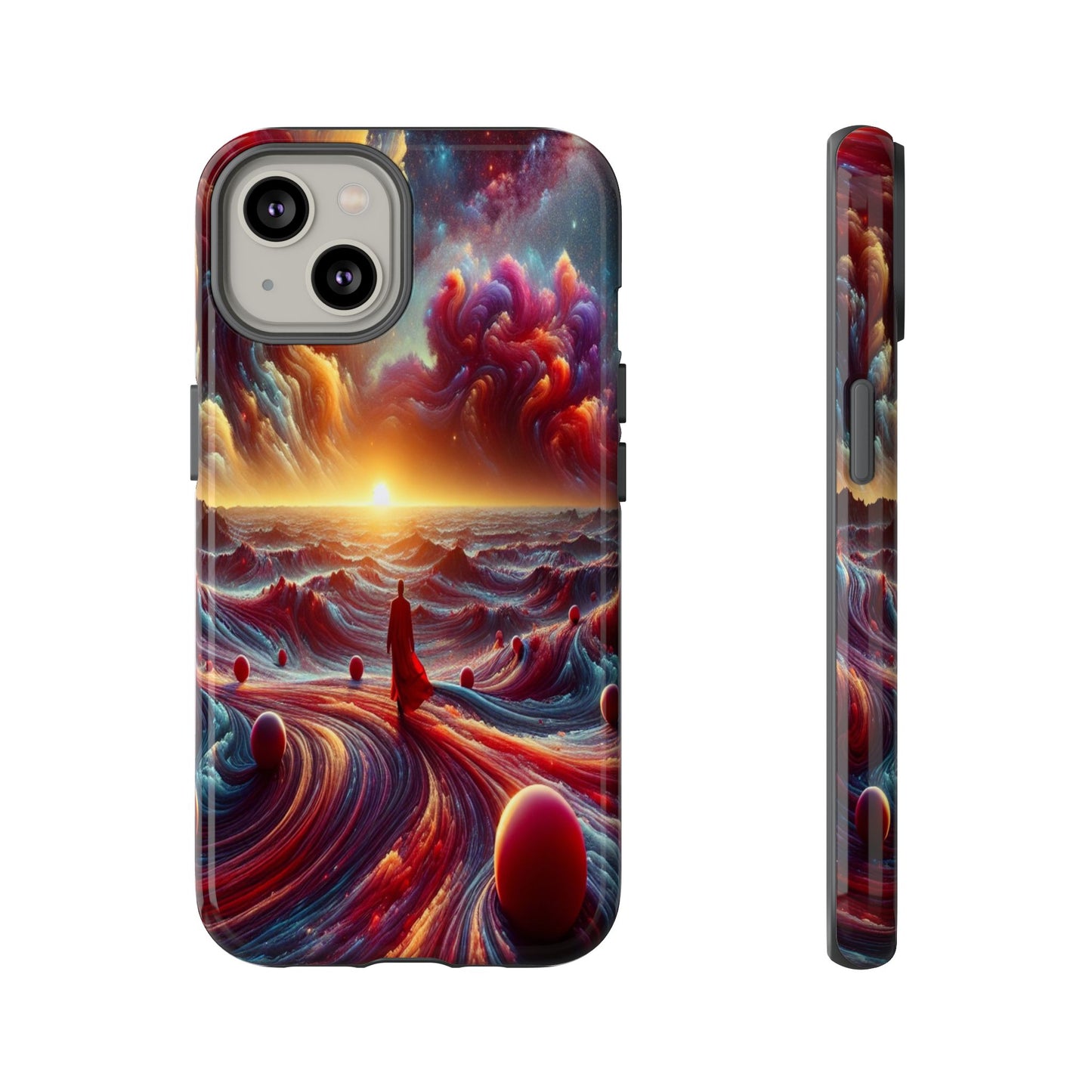 Journey Through Celestial Waves - Phone Case