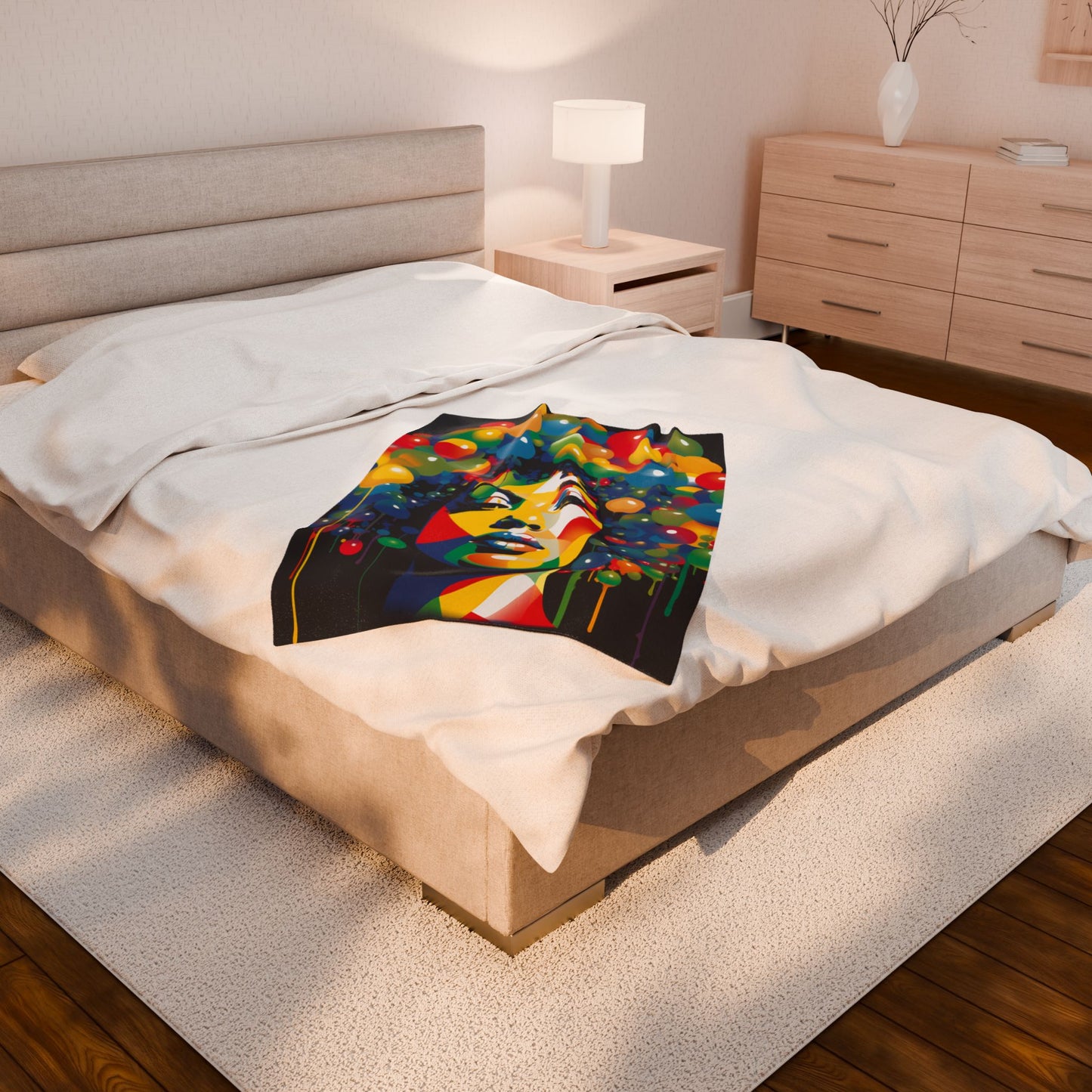 Colorful Mind Cascade- Plush Blanket
