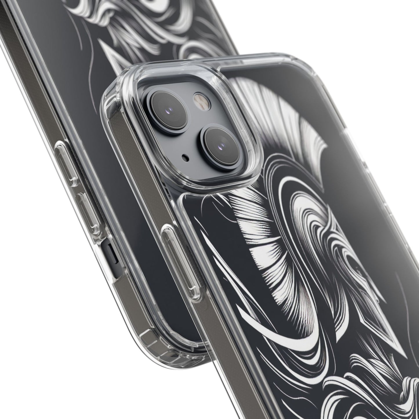 Transparent Helmeted Sentinel in Monochrome Motion Iphone Case Compatible With Iphone 16 15 14 - Clear Phone Cover