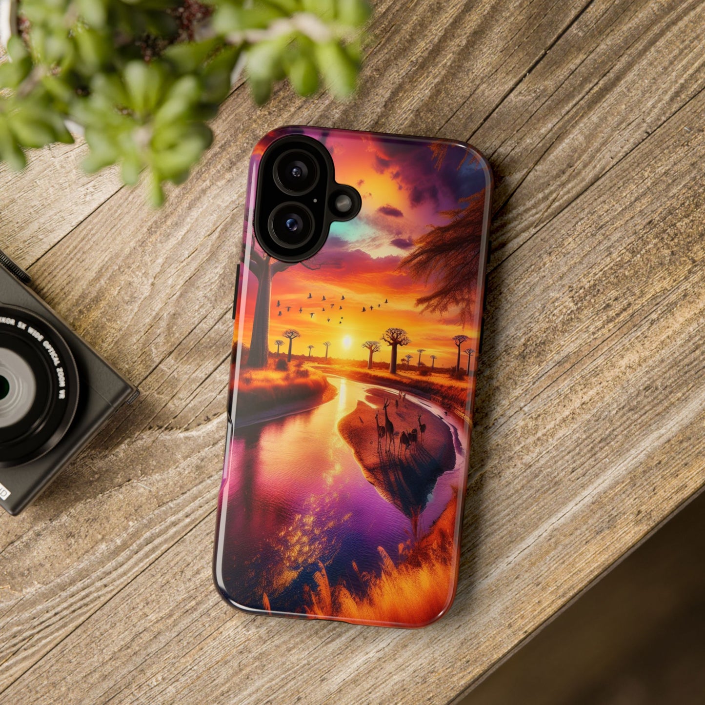 Journey Through Radiant Savannah - Phone Case