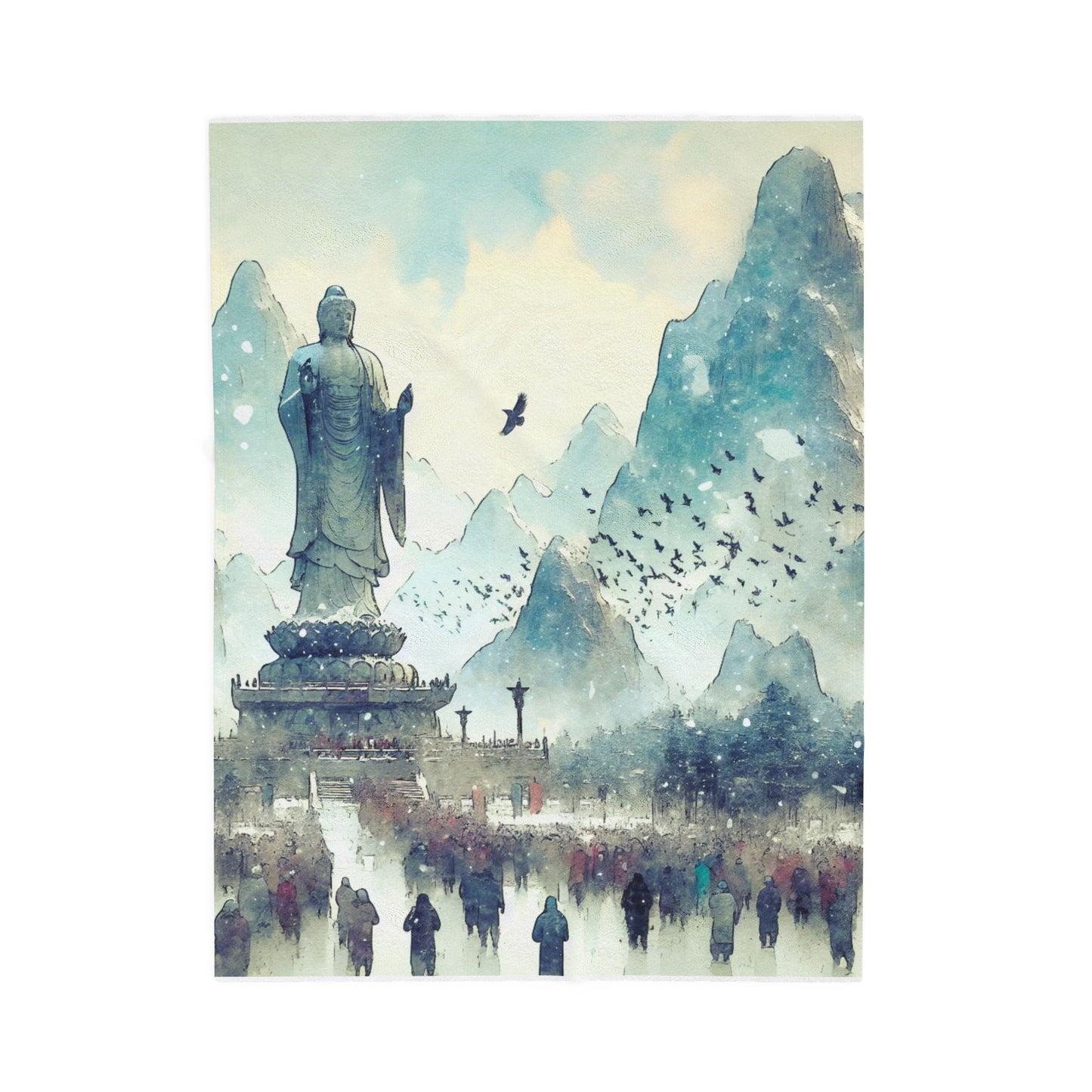 Pilgrimage of Tranquility - Plush Blanket