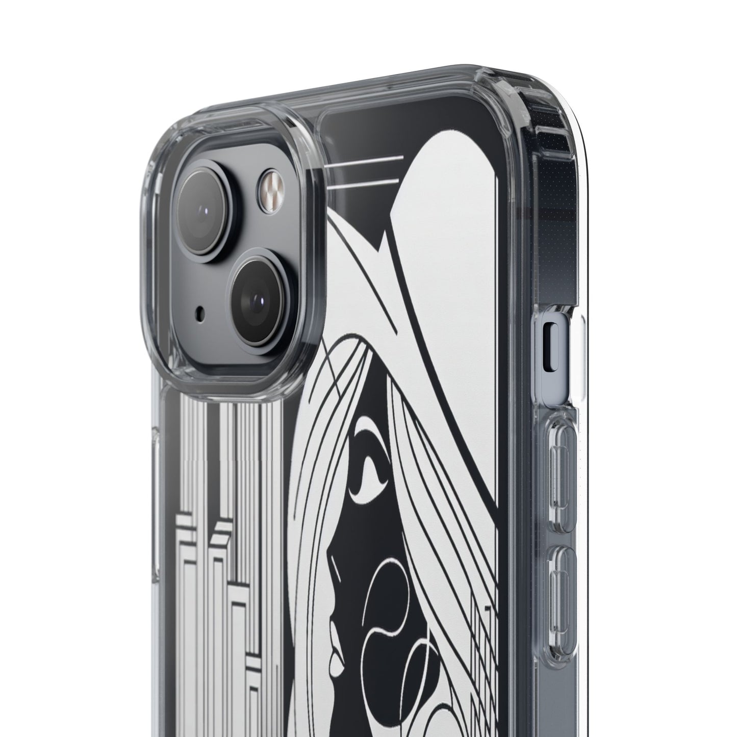 Transparent Silhouette of a Modern Vision Iphone Case Compatible With Iphone 16 15 14 - Clear Phone Cover