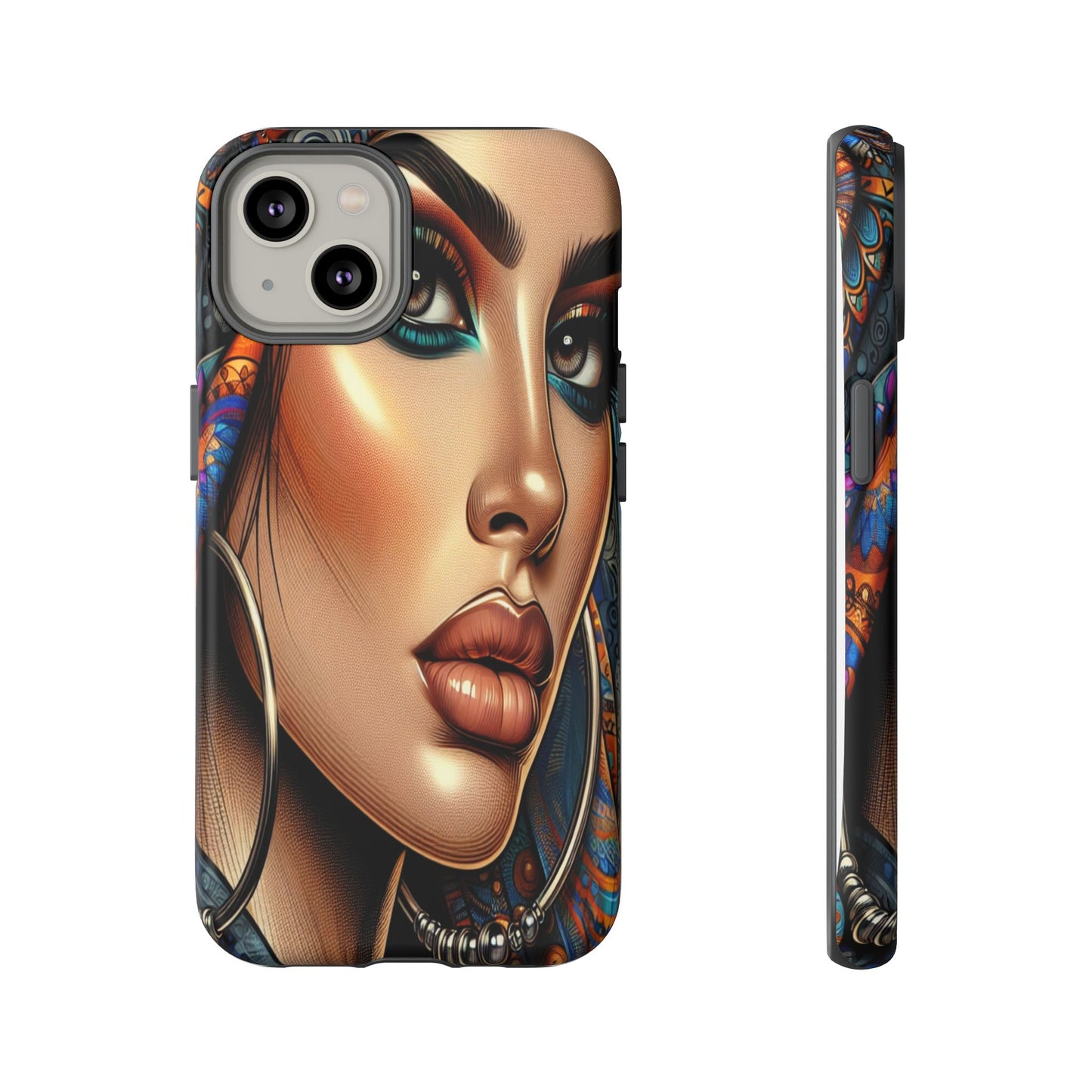 Protective Mystical Portrait in Patterns Iphone Case Compatible With Iphone 16 15 14 - Phone Cover