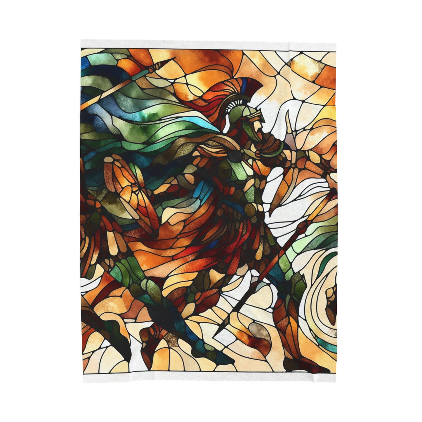 Warriors in Stained Glass - Plush Blanket
