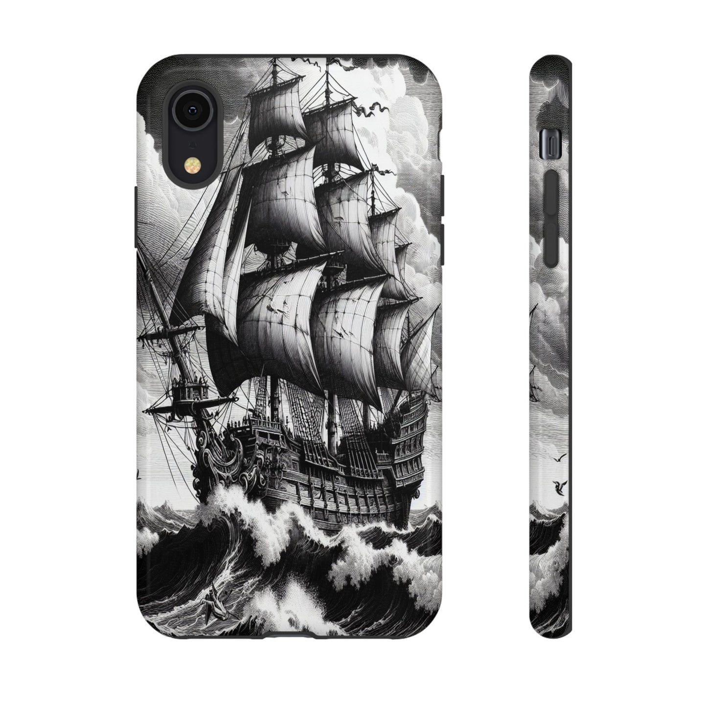 Custom ProtectiveSailing Through the TempestIphone Case Compatible With Iphone 16 15 14 - Phone Cover