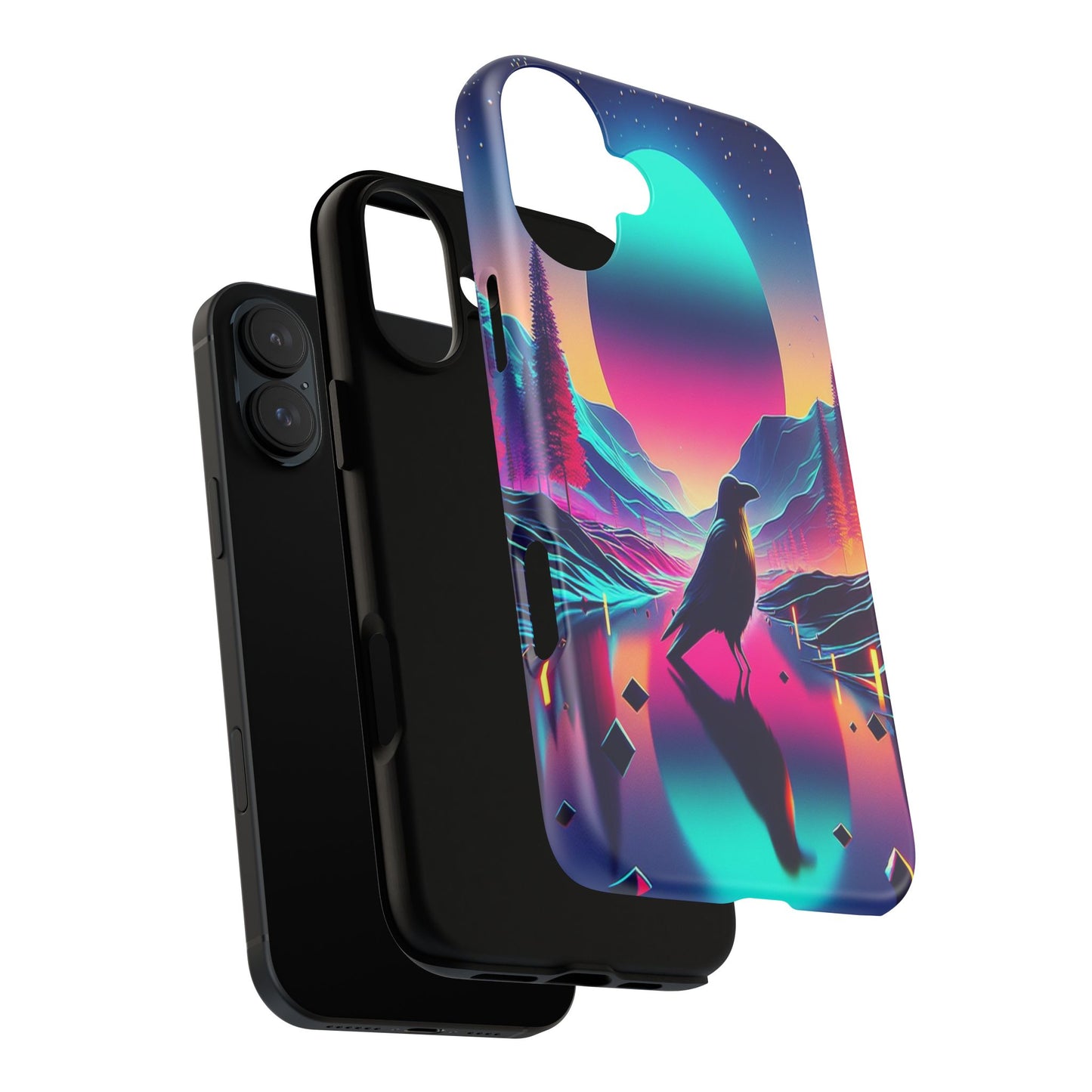 Celestial Horizon with Raven - Phone Case