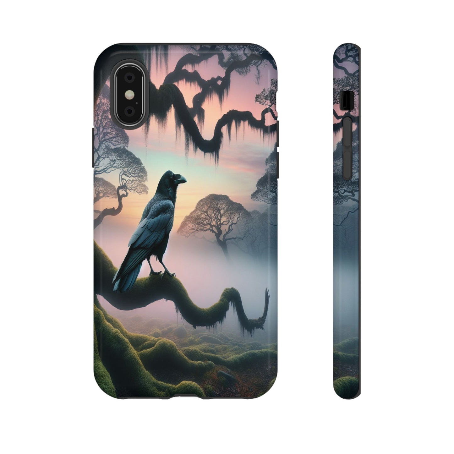 Raven in the Misty Forest - Phone Case