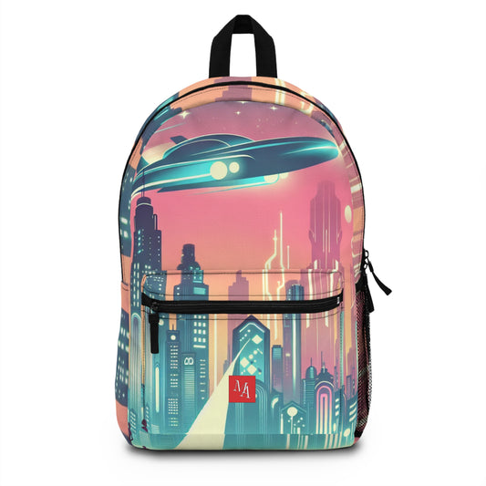 Futuristic Skyline Scene- Backpack