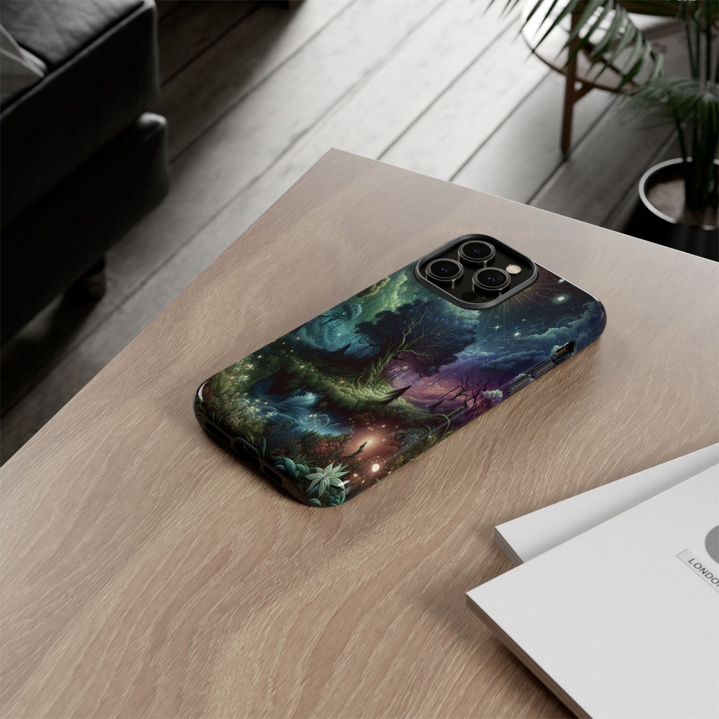 Luminous Forest Nightscape - Phone Case