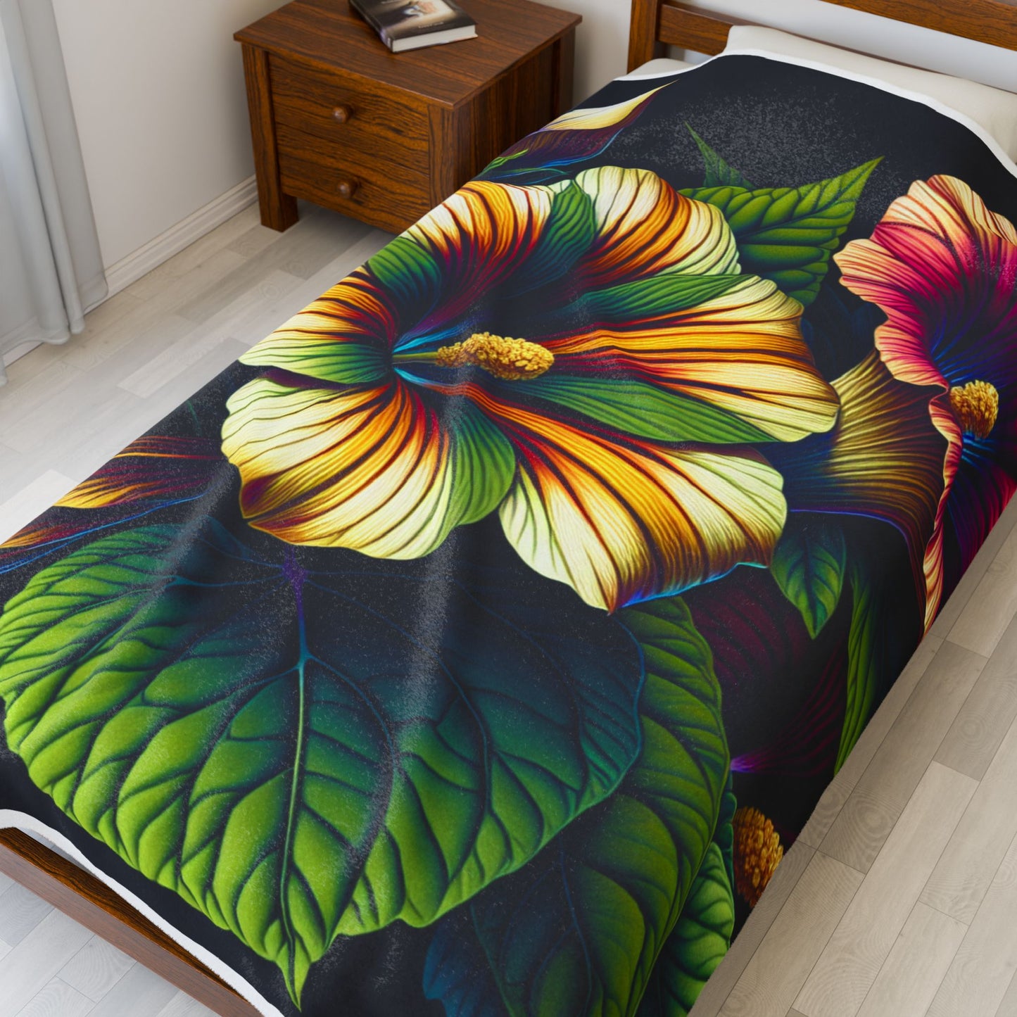 Vivid Petal Infusion- Plush Blanket