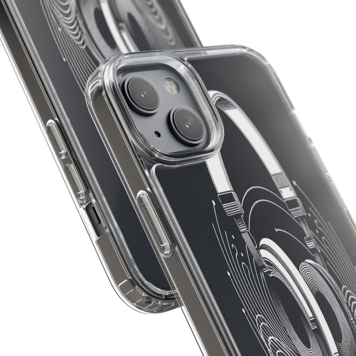 Transparent Sound Waves Unleashed Iphone Case Compatible With Iphone 16 15 14 - Clear Phone Cover