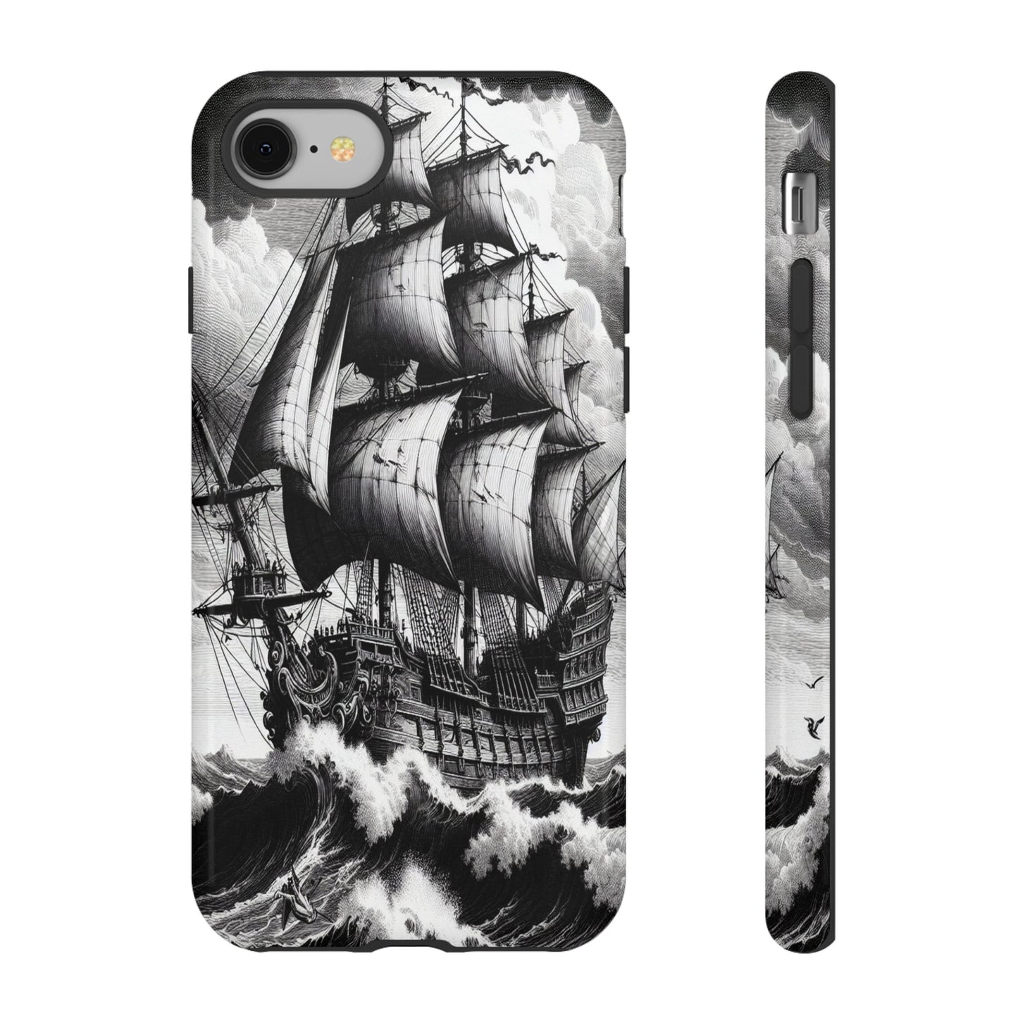 Custom ProtectiveSailing Through the TempestIphone Case Compatible With Iphone 16 15 14 - Phone Cover