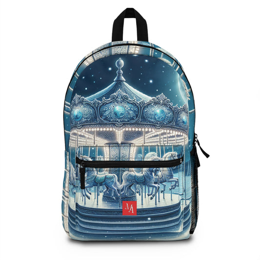 Enchanted Carousel in Winter Wonderland- Backpack