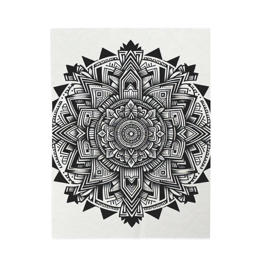 Intricate Zen Mandala- Plush Blanket