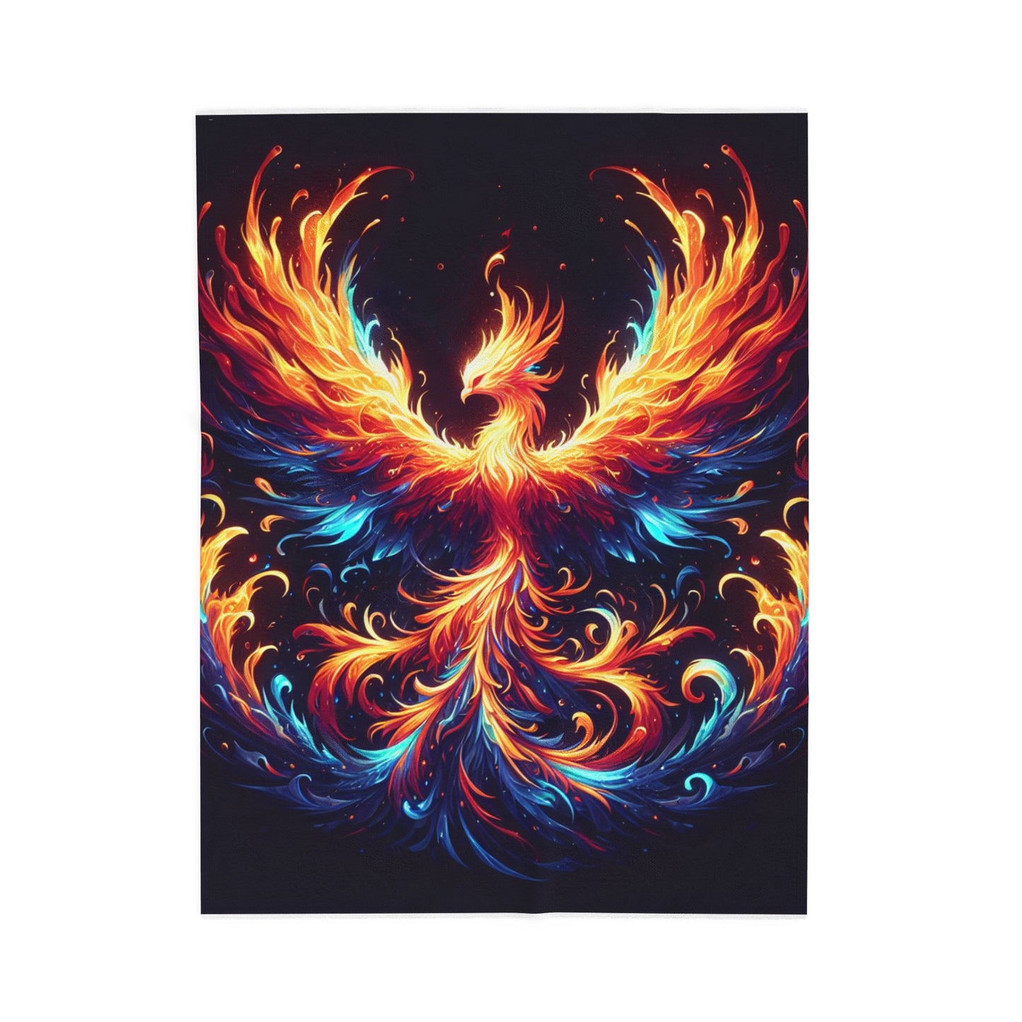 Phoenix's Rise in Flames - Plush Blanket