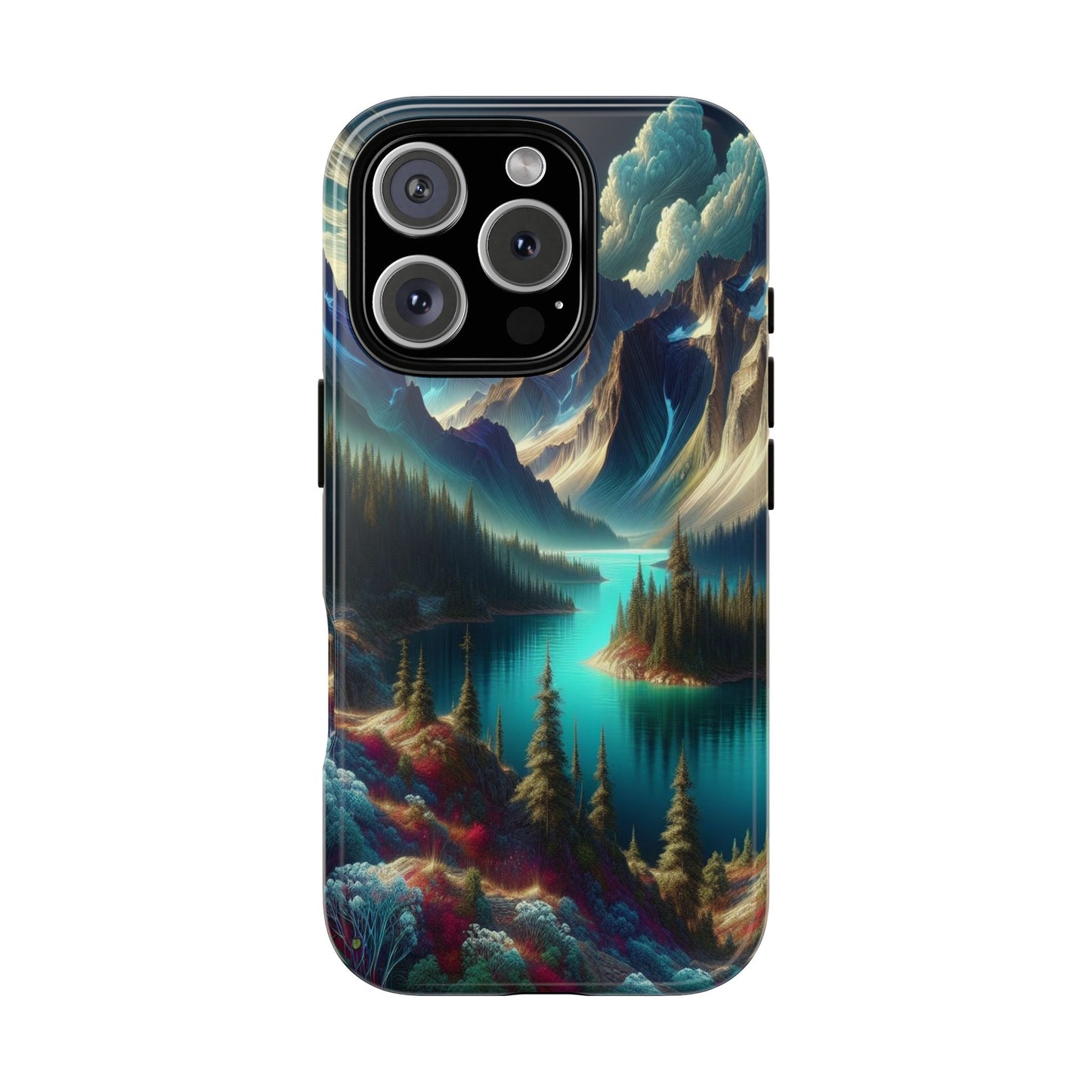 Custom ProtectiveMajestic Peaks and Tranquil WatersIphone Case Compatible With Iphone 16 15 14 - Phone Cover