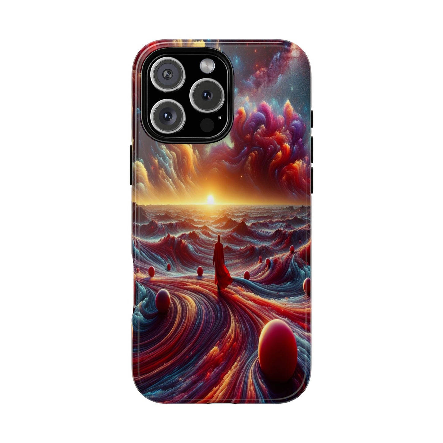 Journey Through Celestial Waves - Phone Case
