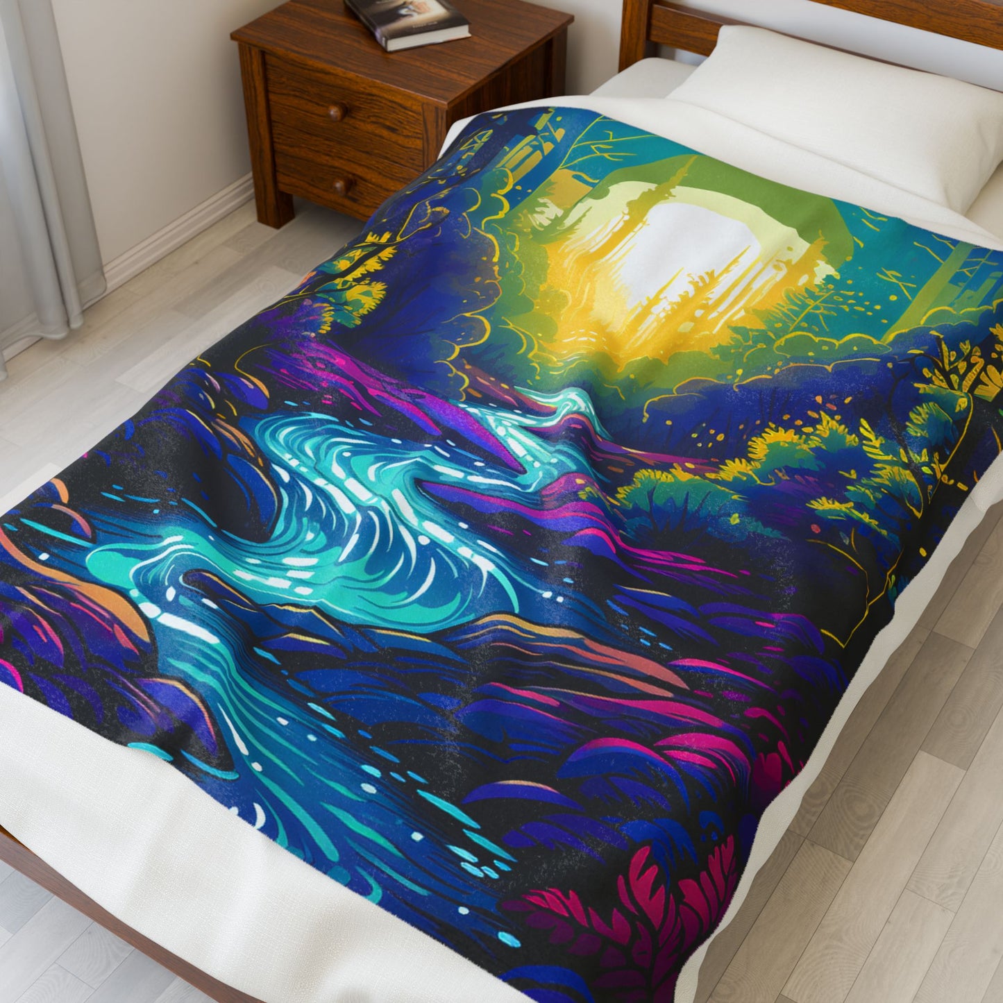 Enchanted Forest Moonlight Sonata- Plush Blanket