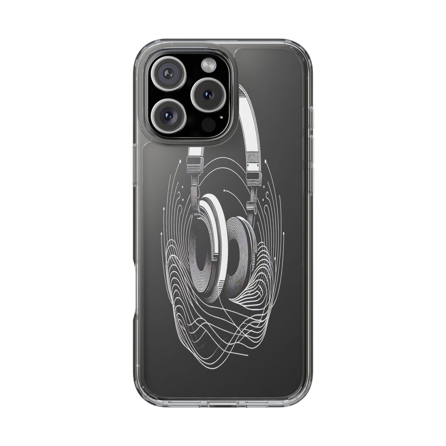 Transparent Sound Waves Unleashed Iphone Case Compatible With Iphone 16 15 14 - Clear Phone Cover