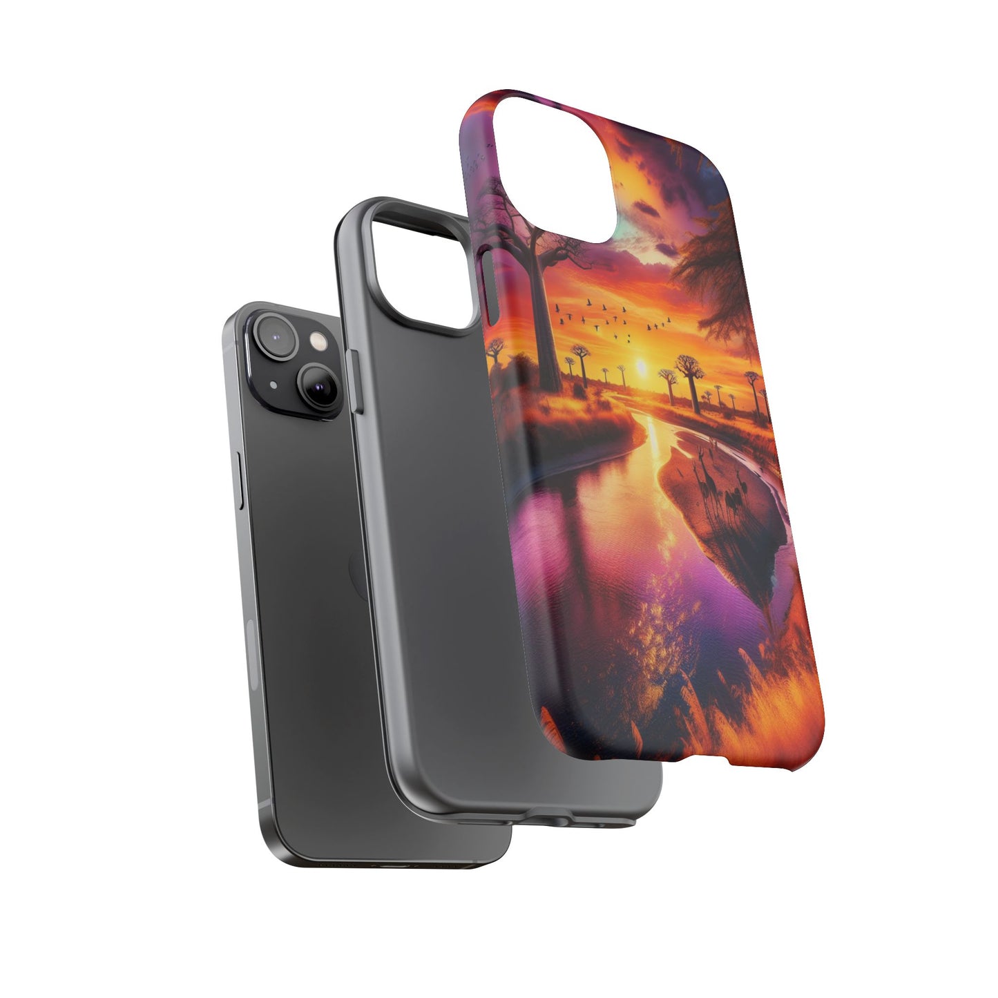 Journey Through Radiant Savannah - Phone Case
