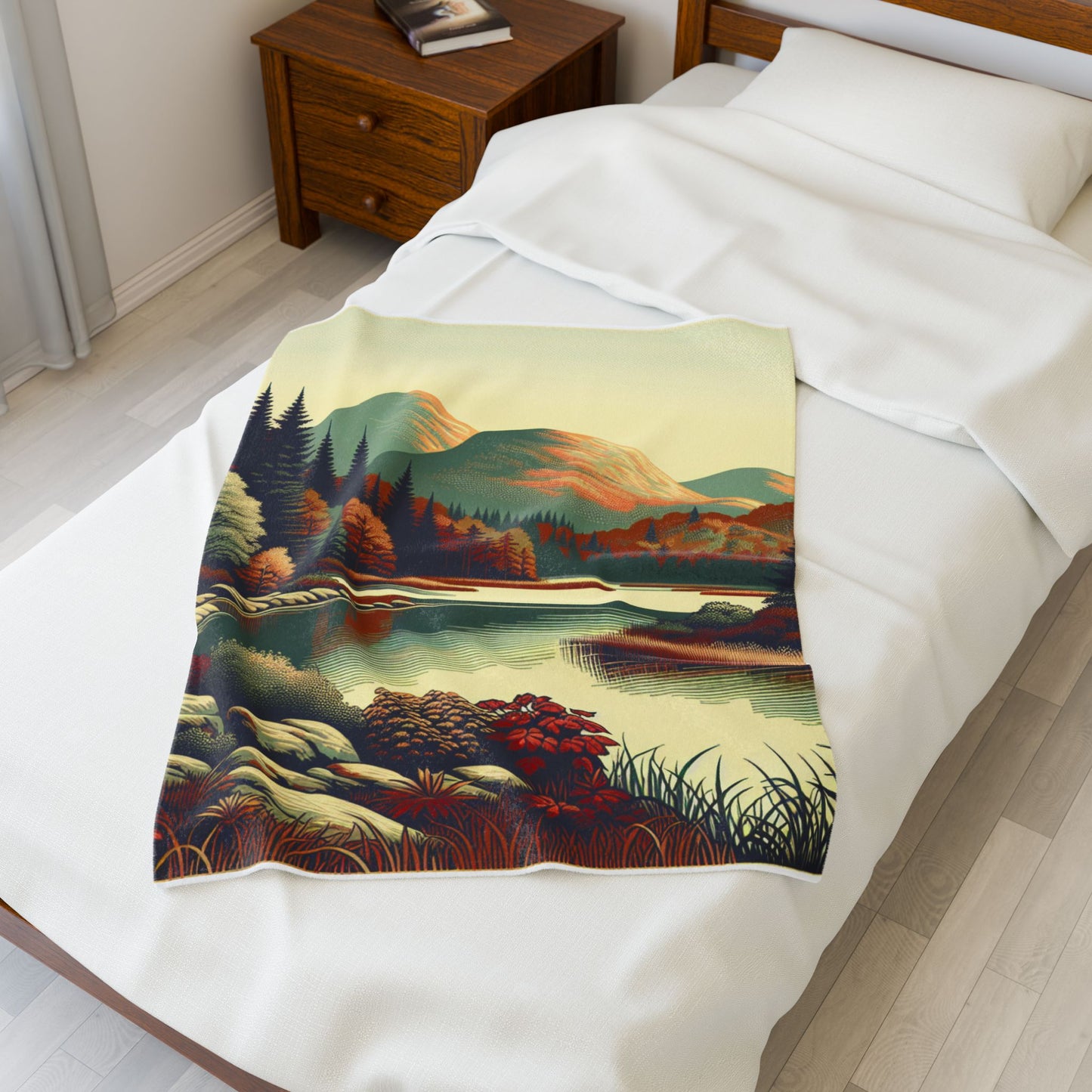 Rustic Highland Repose- Plush Blanket