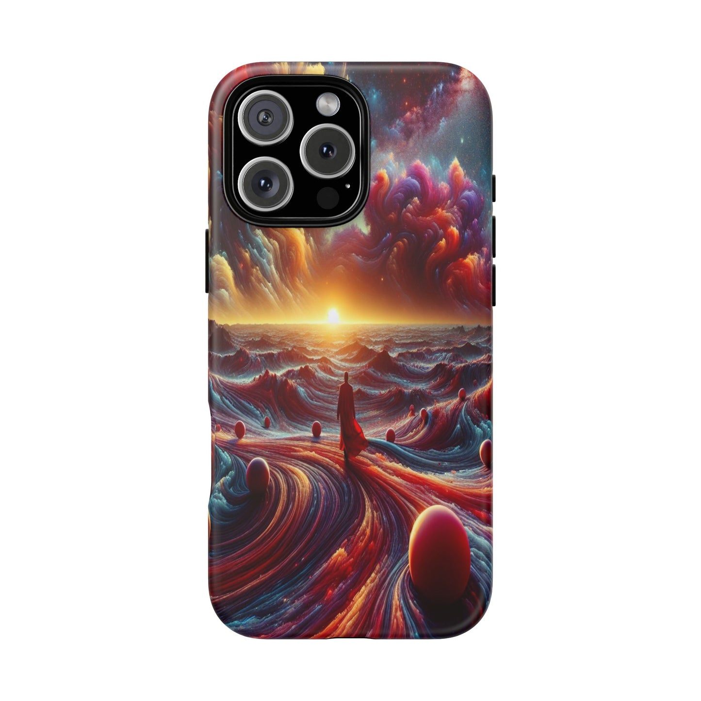 Journey Through Celestial Waves - Phone Case