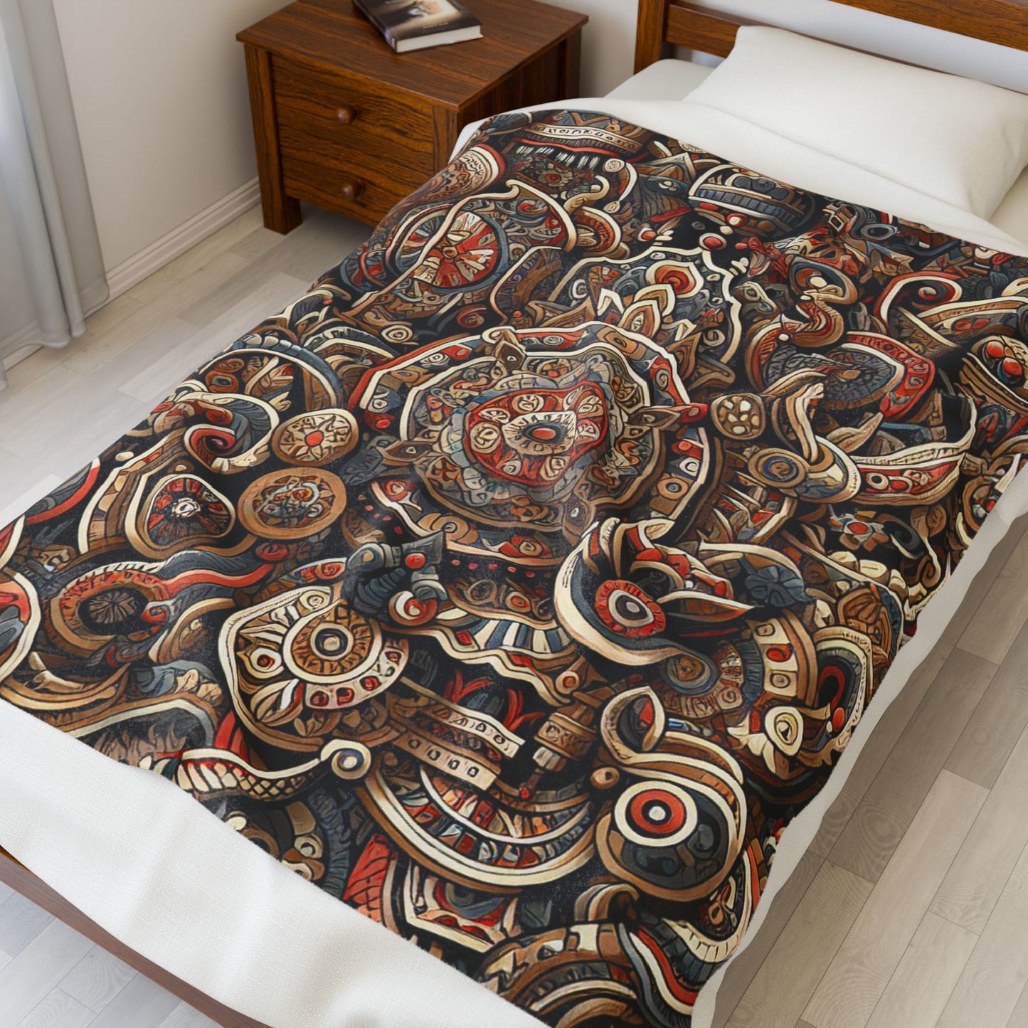 Intricate Tapestry of Time- Plush Blanket