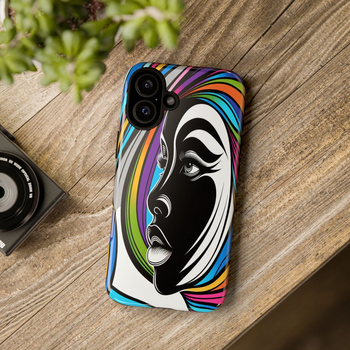 Colorful Portrait Fusion - Phone Case