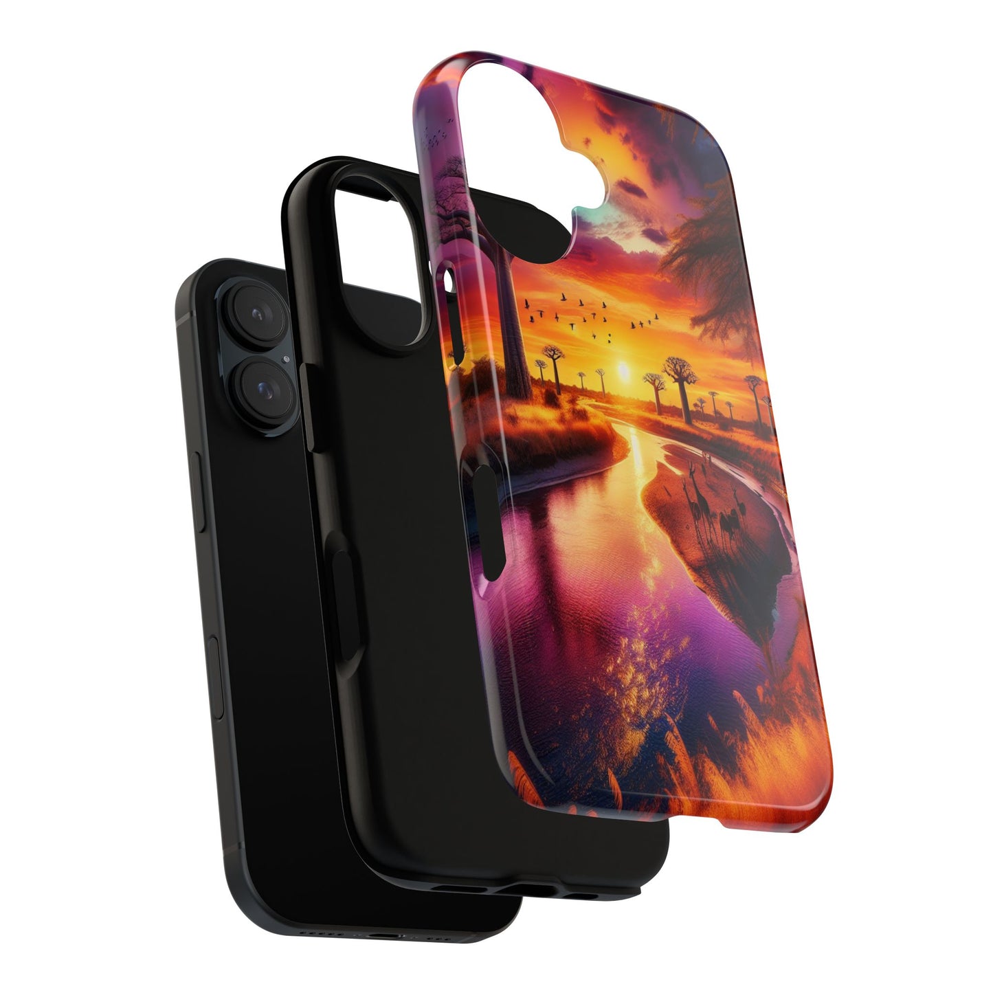 Journey Through Radiant Savannah - Phone Case