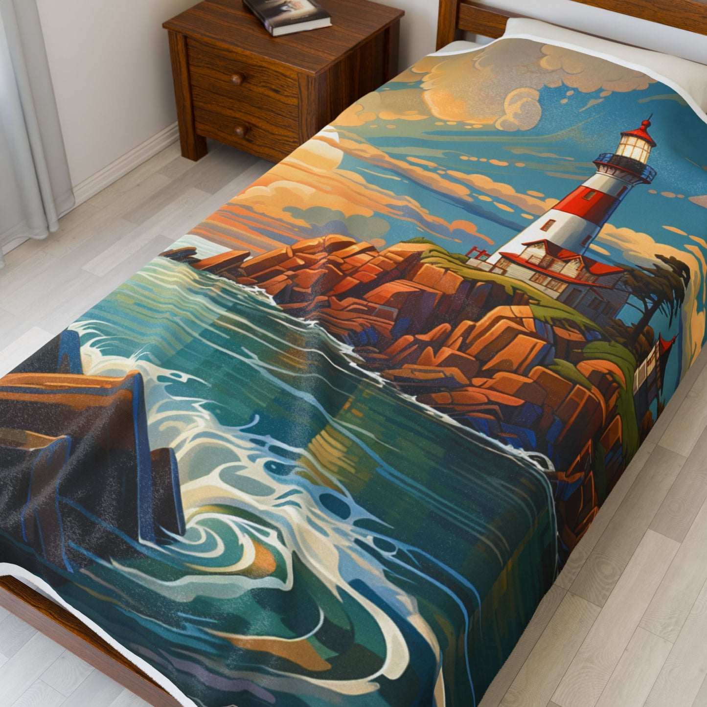Guiding Light at Dawn- Plush Blanket