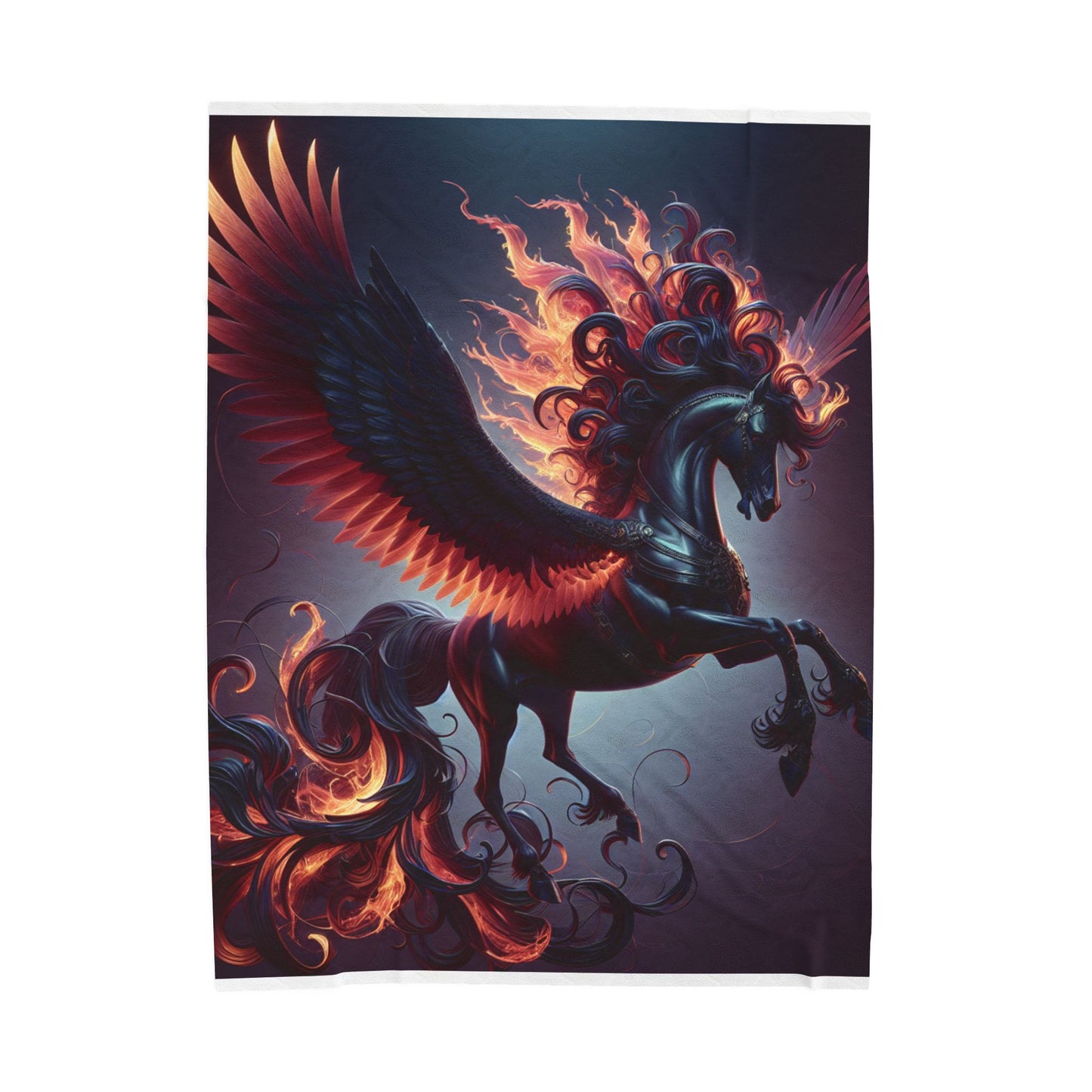 Fiery Pegasus Majesty- Plush Blanket