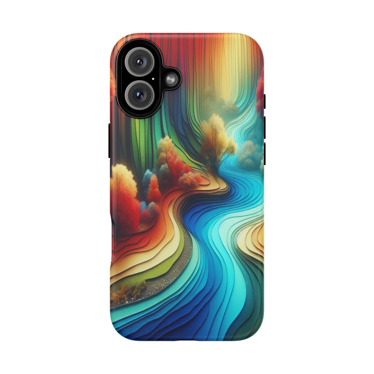 Protective River of Colors Iphone Case Compatible With Iphone 16 15 14 - Iphone Cover