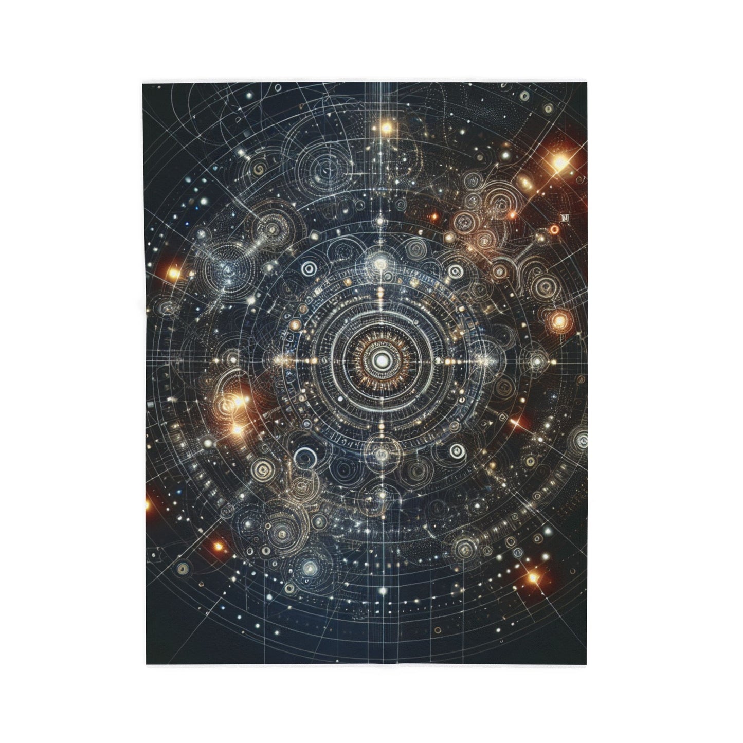 Celestial Spirograph Harmony - Plush Blanket