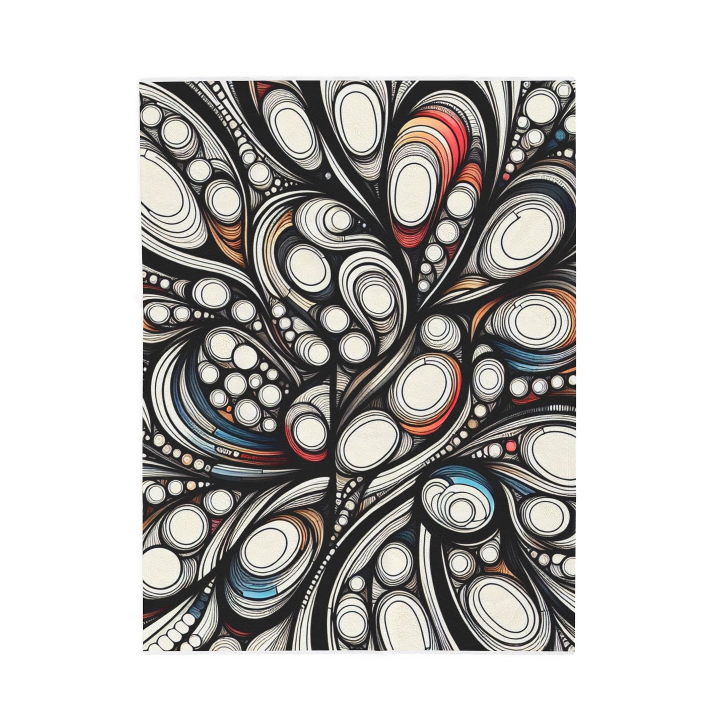 Whimsical Patterns in Motion - Plush Blanket