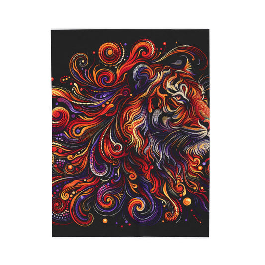 Feline Majesty Unleashed - Plush Blanket