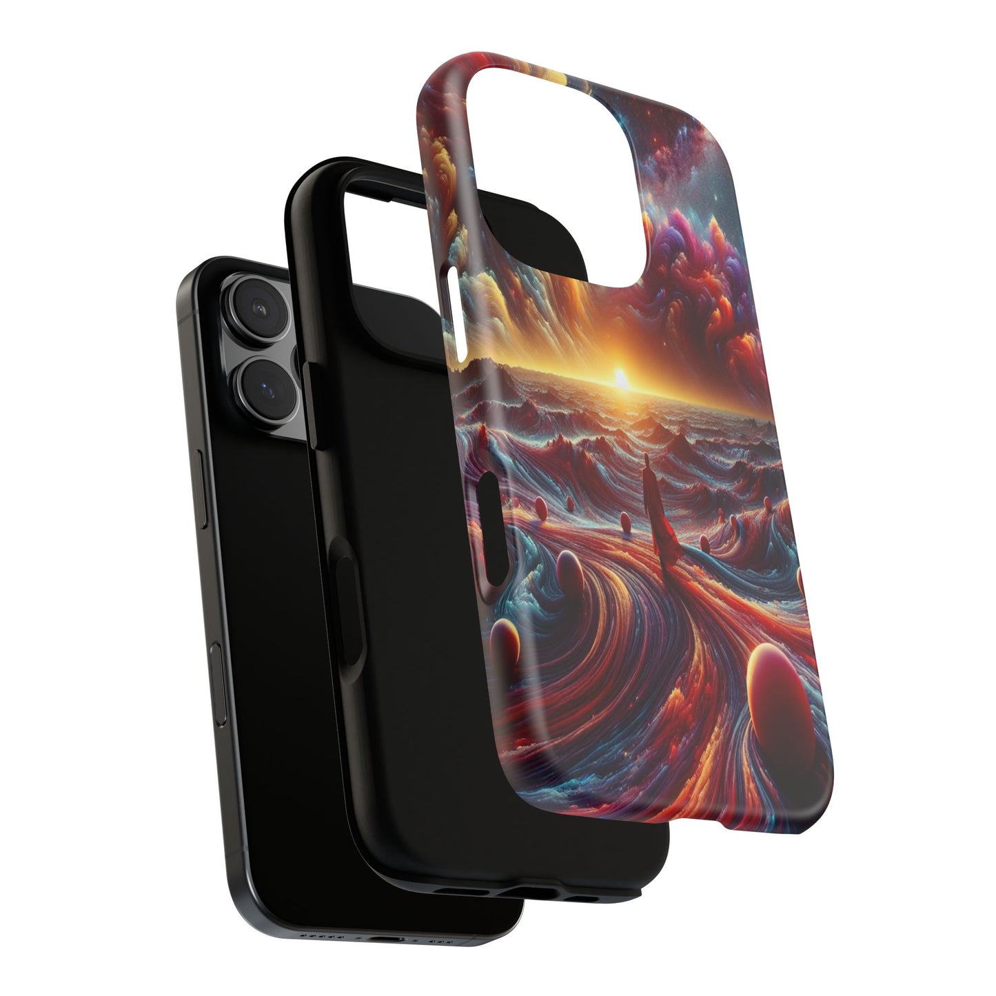 Journey Through Celestial Waves - Phone Case